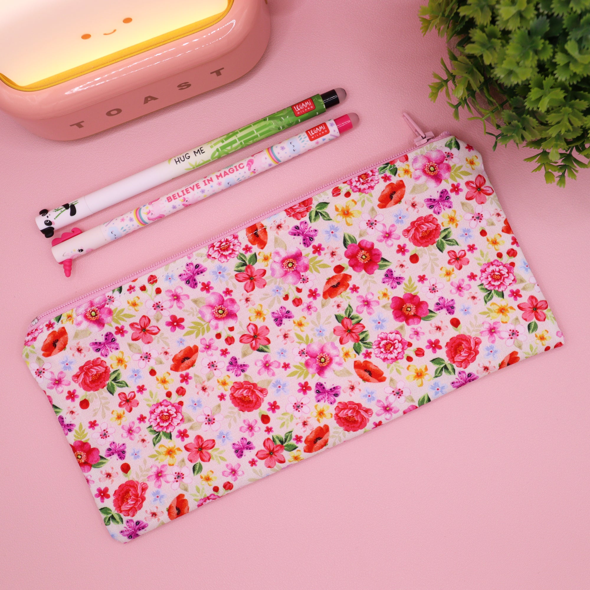 Floral Zip Pencil Case