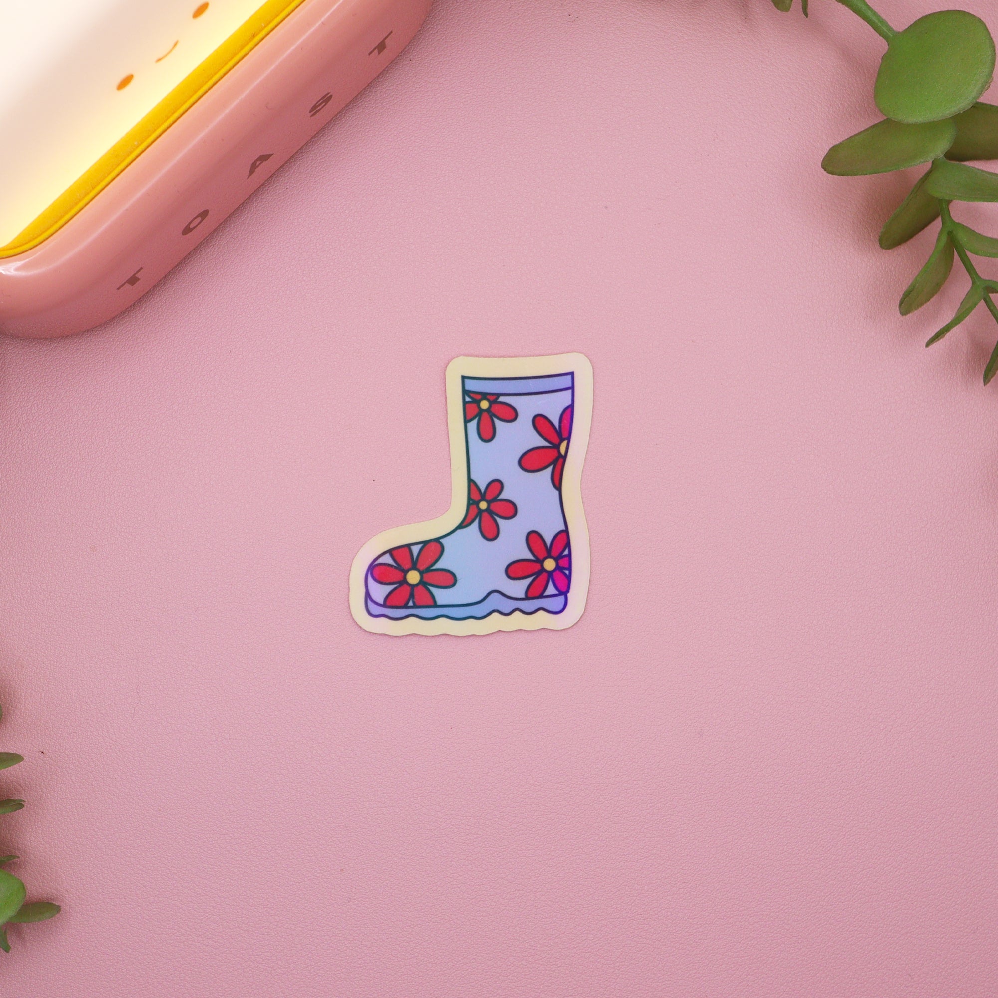 Flower Welly Holographic Sticker