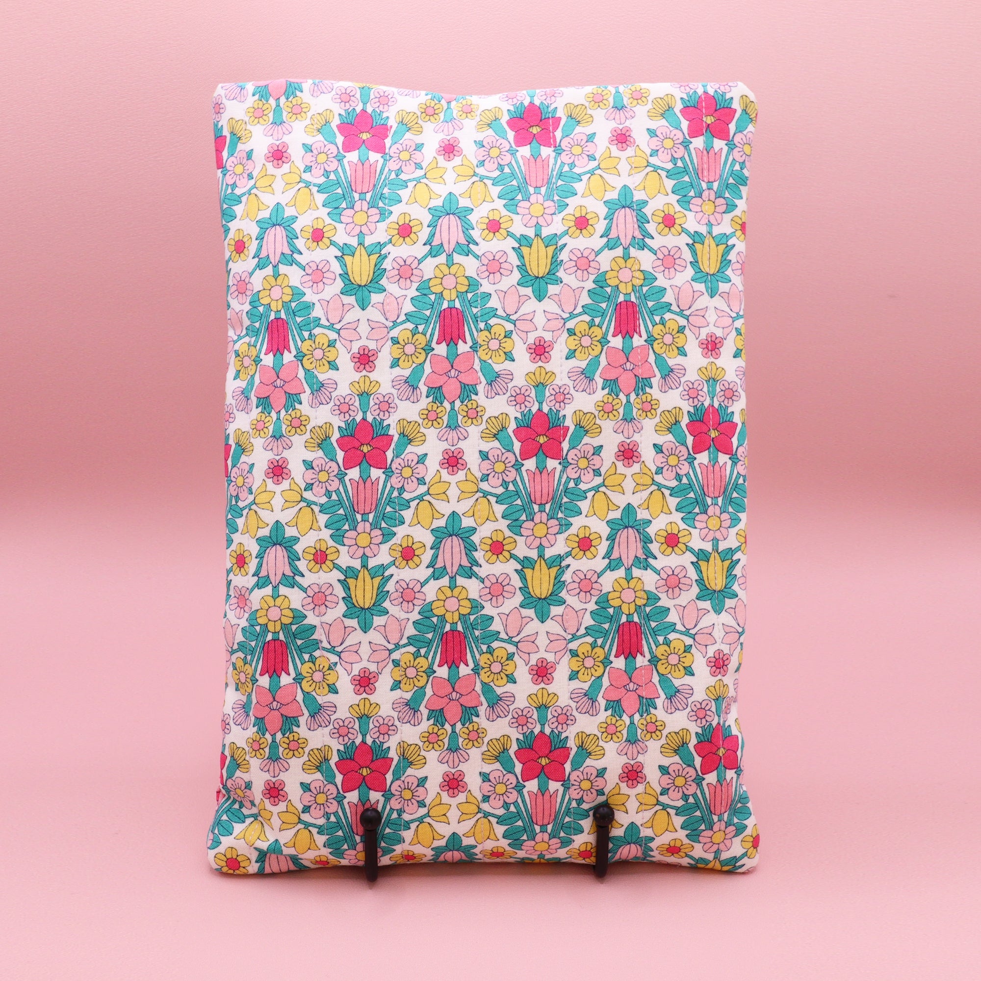 Ultra Soft Liberty Retro Floral Quilted Book Sleeve