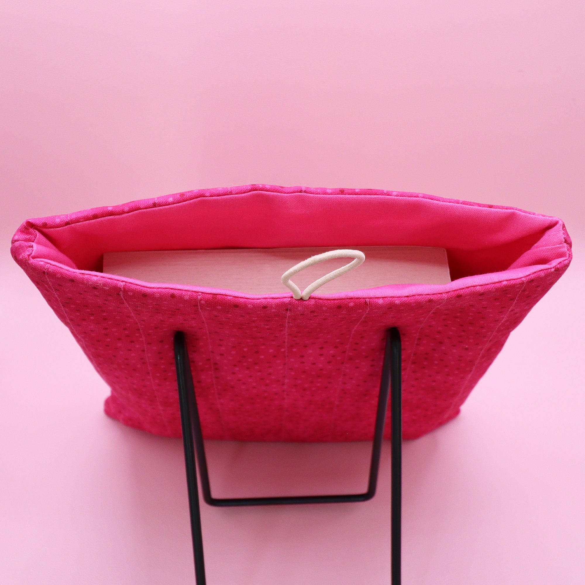 Ultra Soft Hot Pink Quilted Book Sleeve