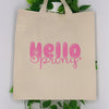 Hello Spring 100% Cotton Tote Bag