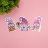 Sparkly Autumnal Gnomes Stickers