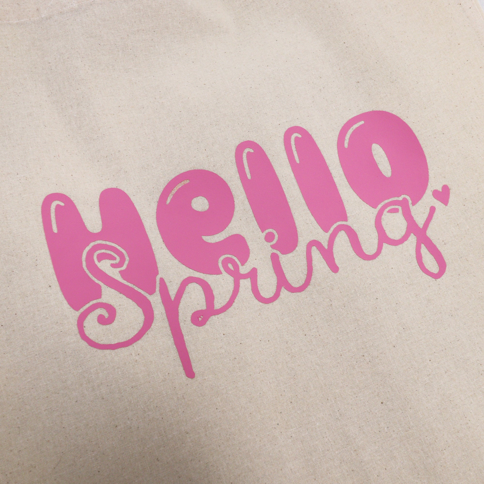 Hello Spring 100% Cotton Tote Bag