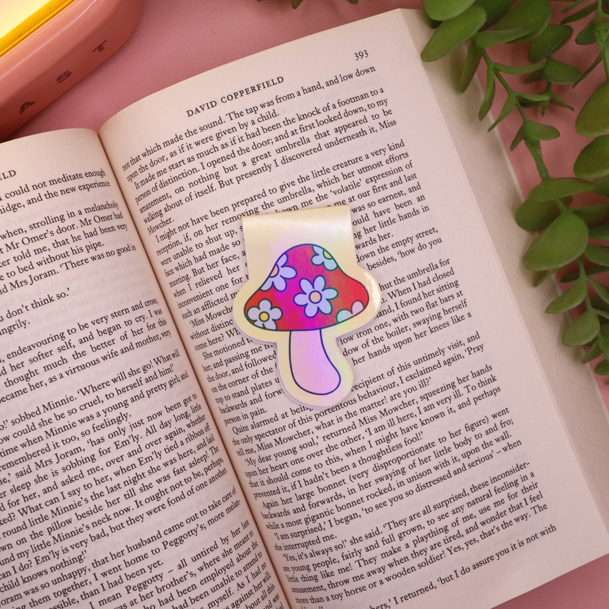 Flower Mushroom Holographic Magnetic Bookmark