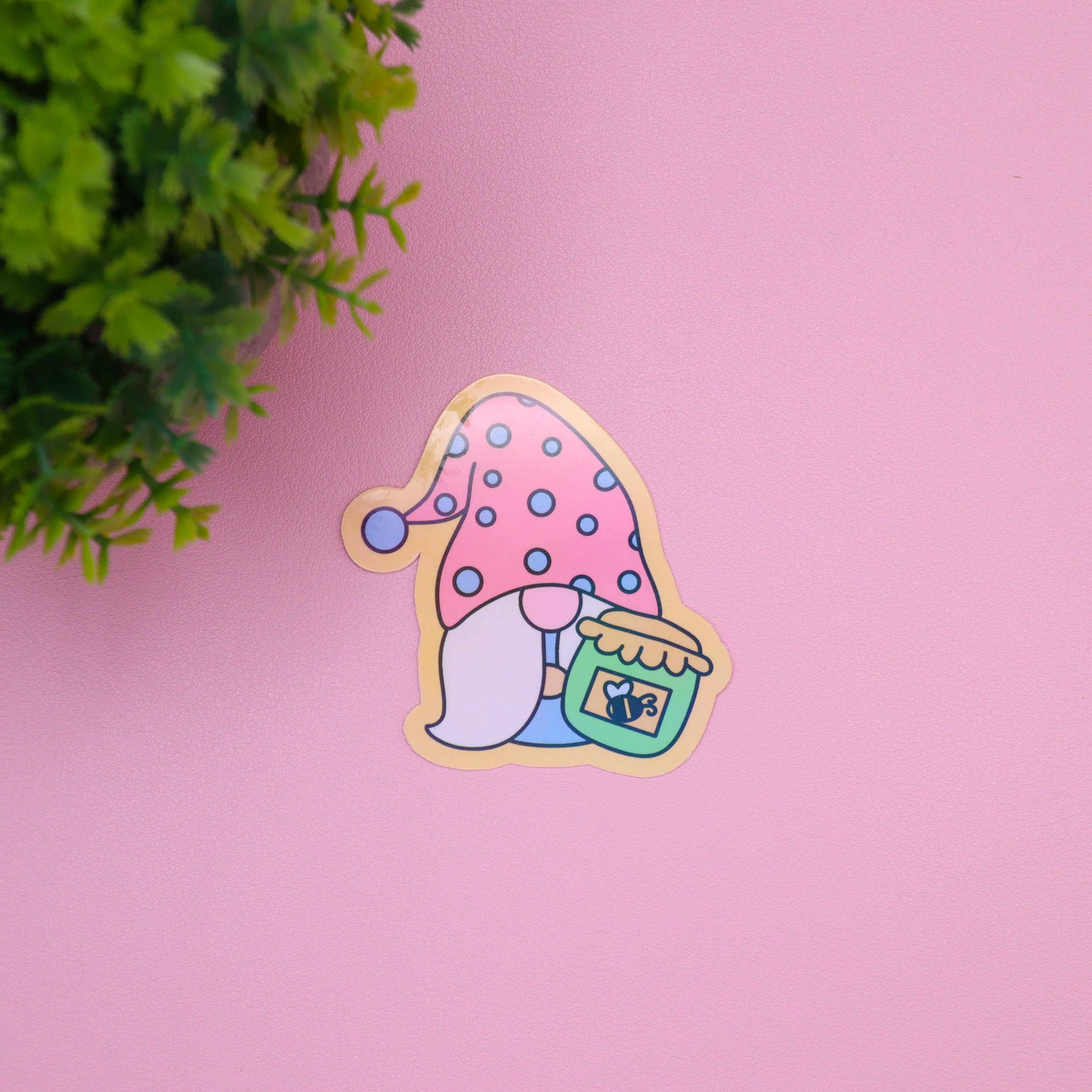 Spring Gnome Holographic Stickers