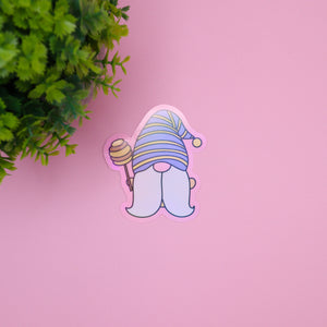 Spring Gnome Holographic Stickers