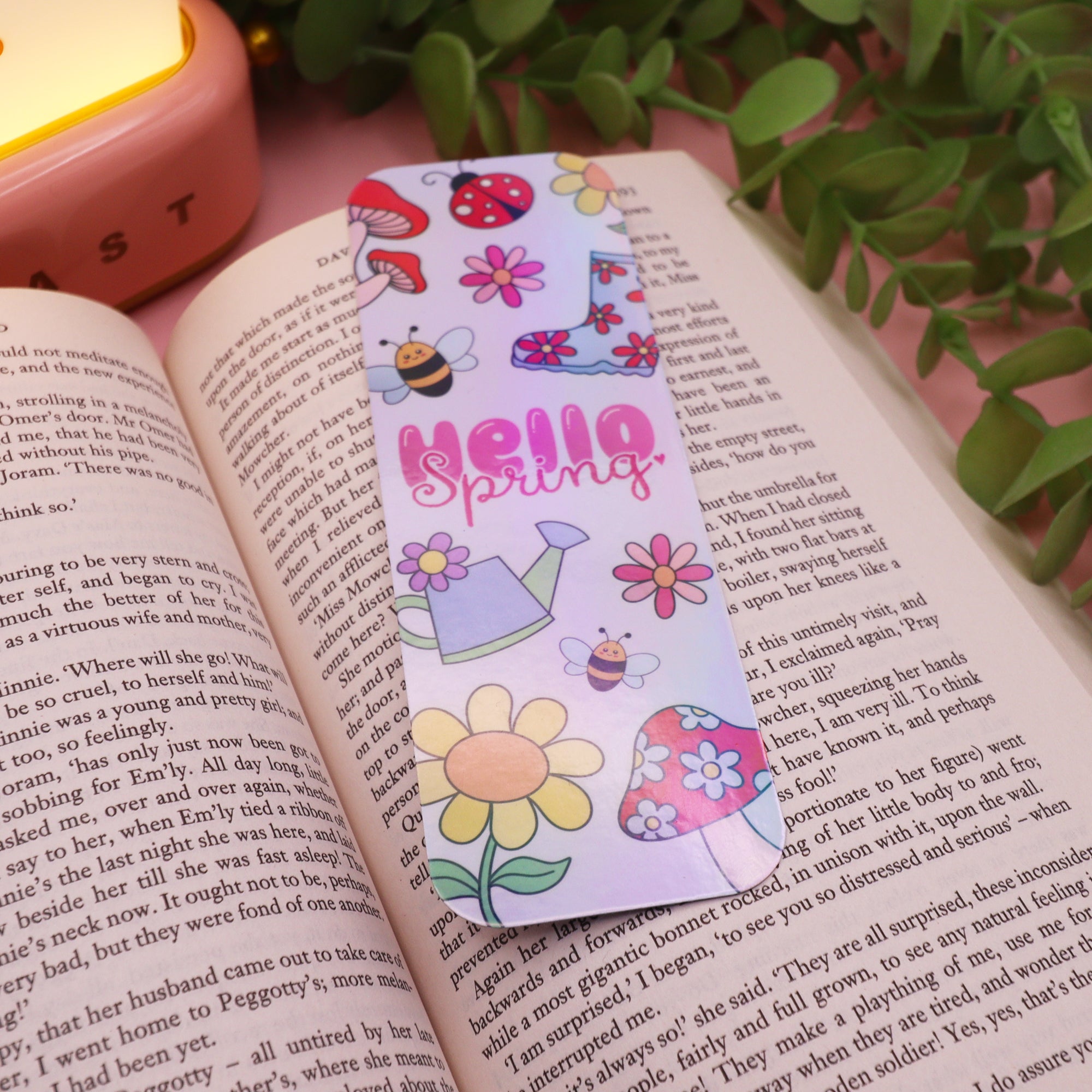 Hello Spring Holographic Bookmarks