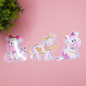 Fruity Cows Glitter Stickers