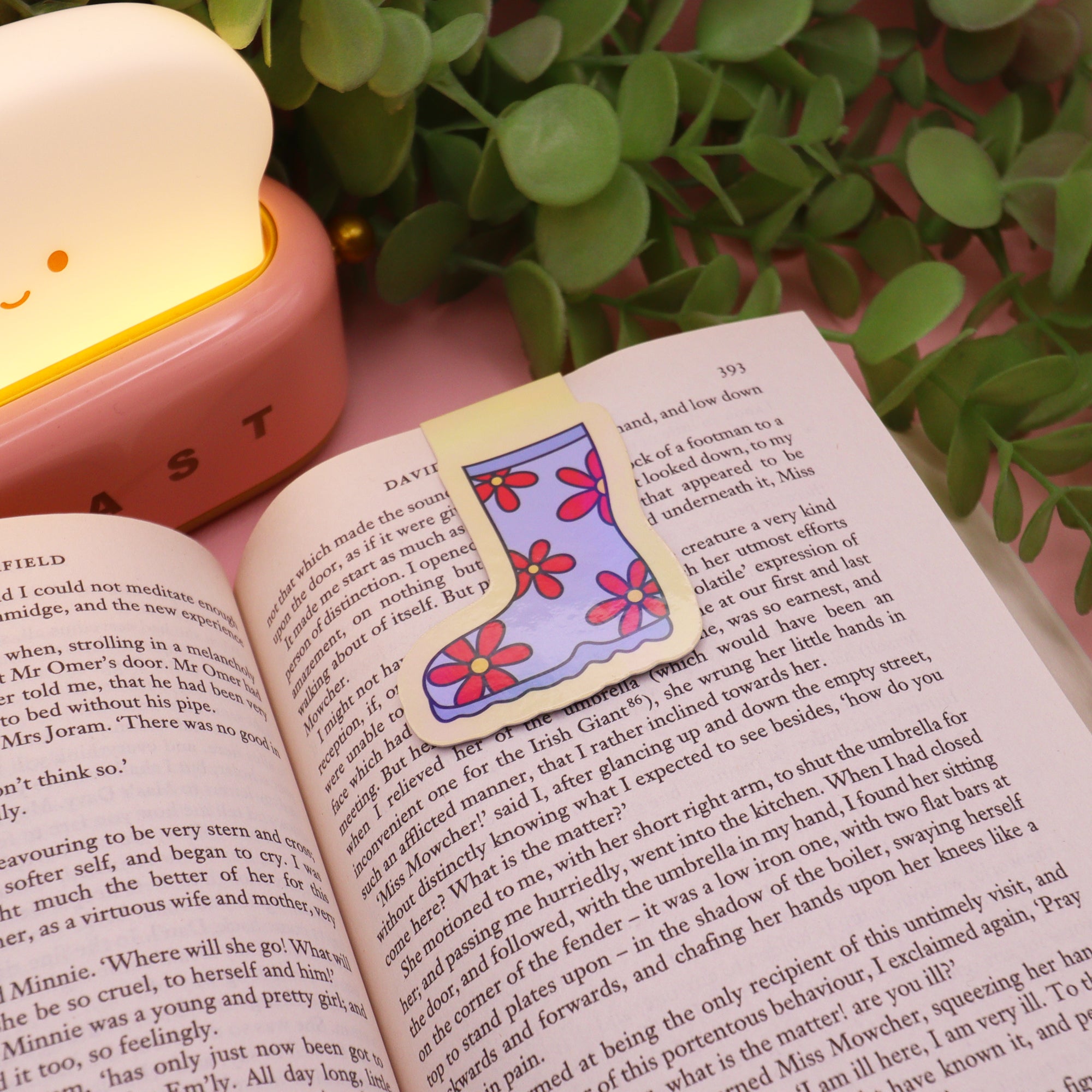 Flower Welly Holographic Magnetic Bookmark