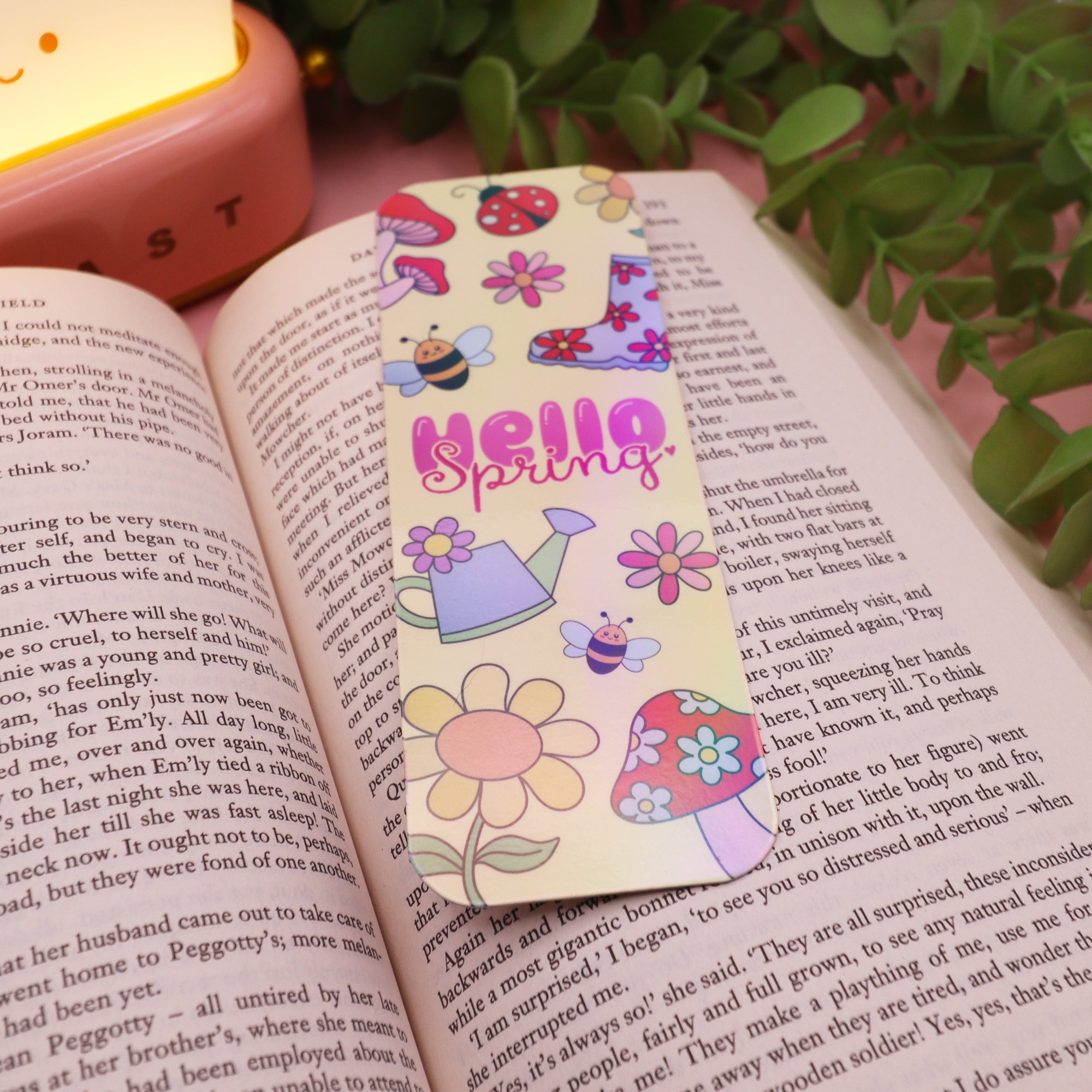 Hello Spring Holographic Bookmarks