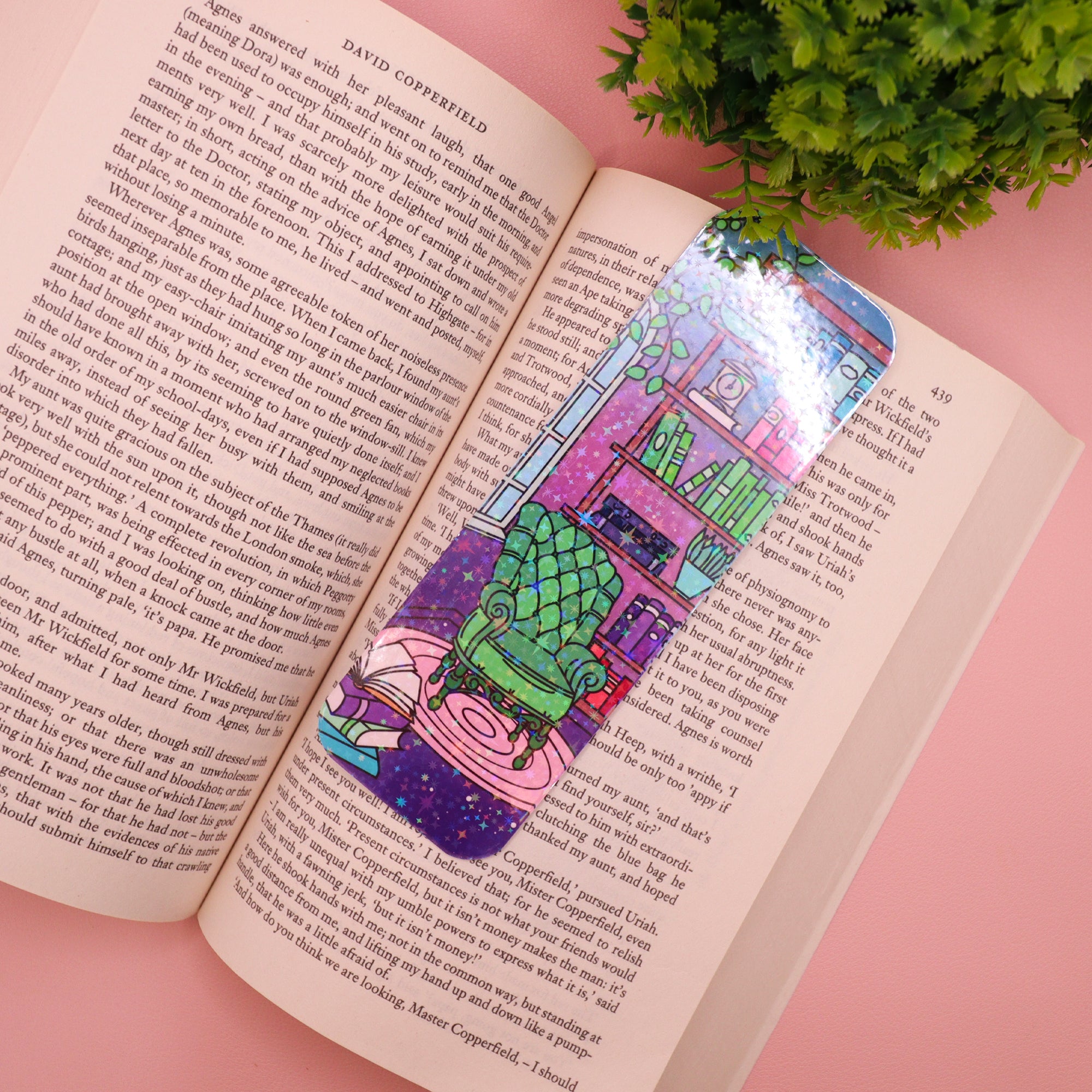 Midnight Library Sparkly Bookmark