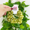 Green & White Star Scrunchie