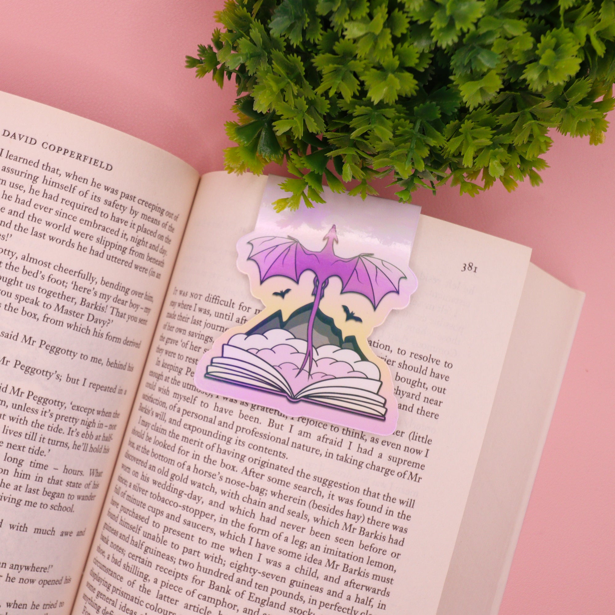 Fantasy Dragon Book Holographic Magnetic Bookmark