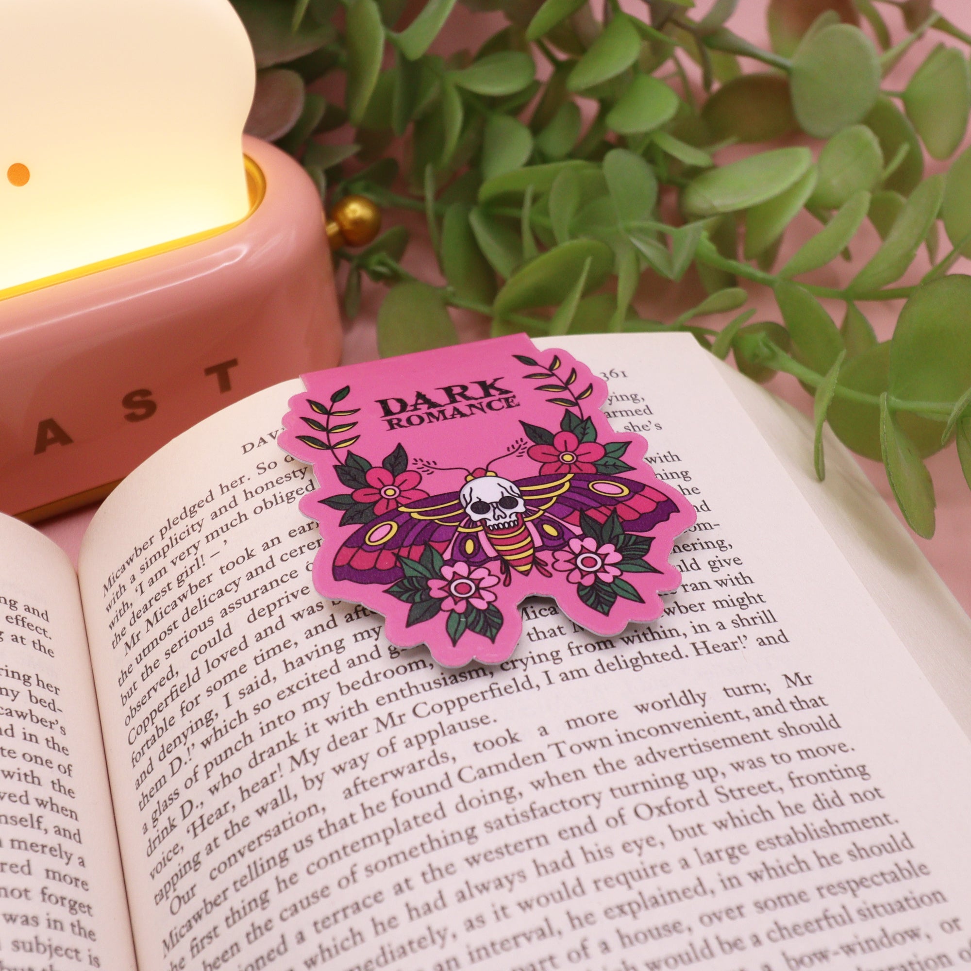 Dark Romance Death Moth Magnetic Bookmark