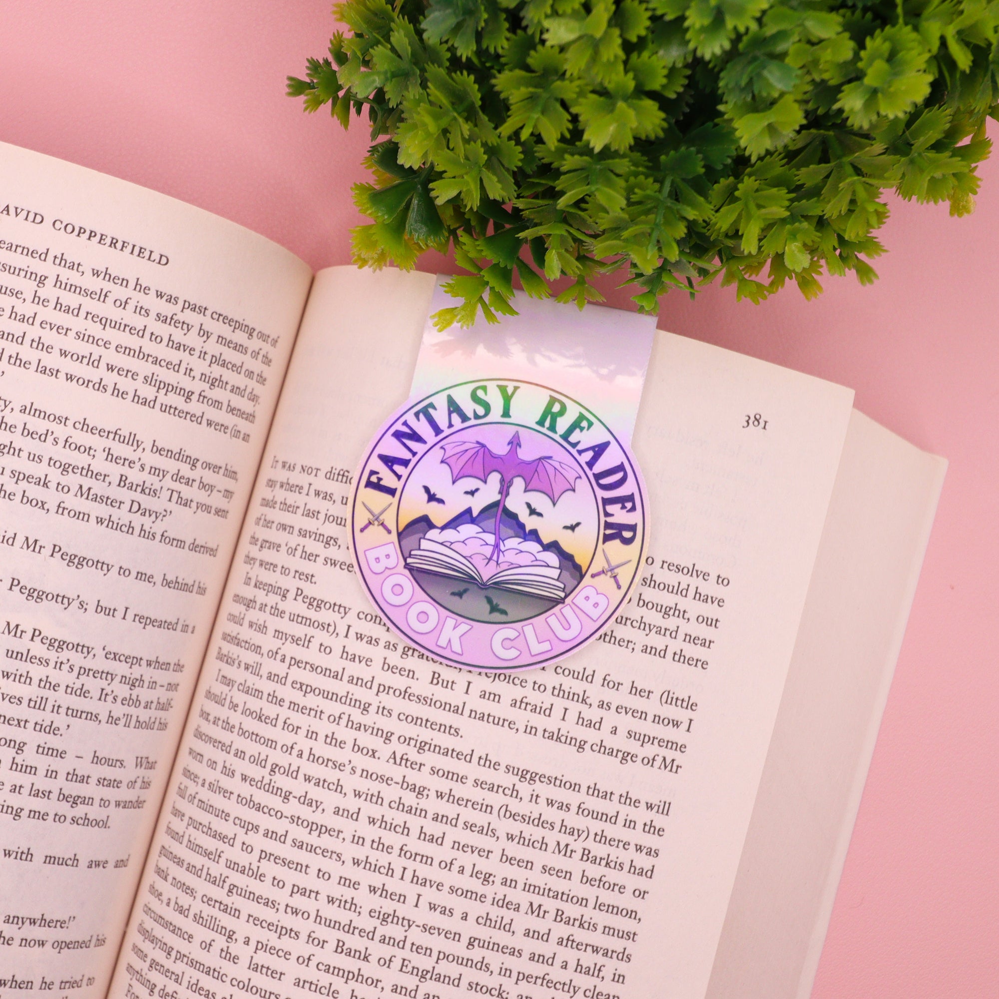 Fantasy Reader Book Club Holographic Magnetic Bookmark