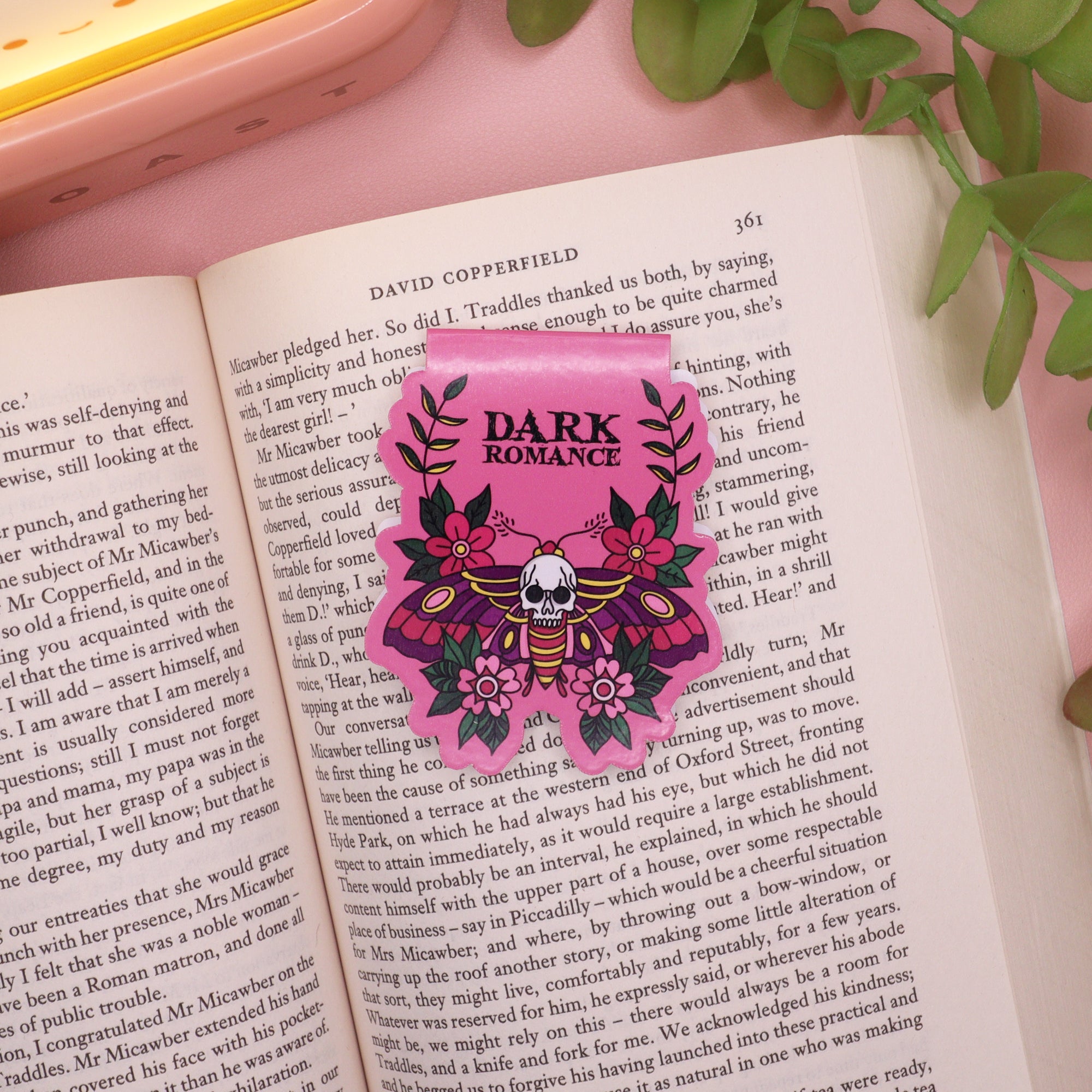 Dark Romance Death Moth Magnetic Bookmark