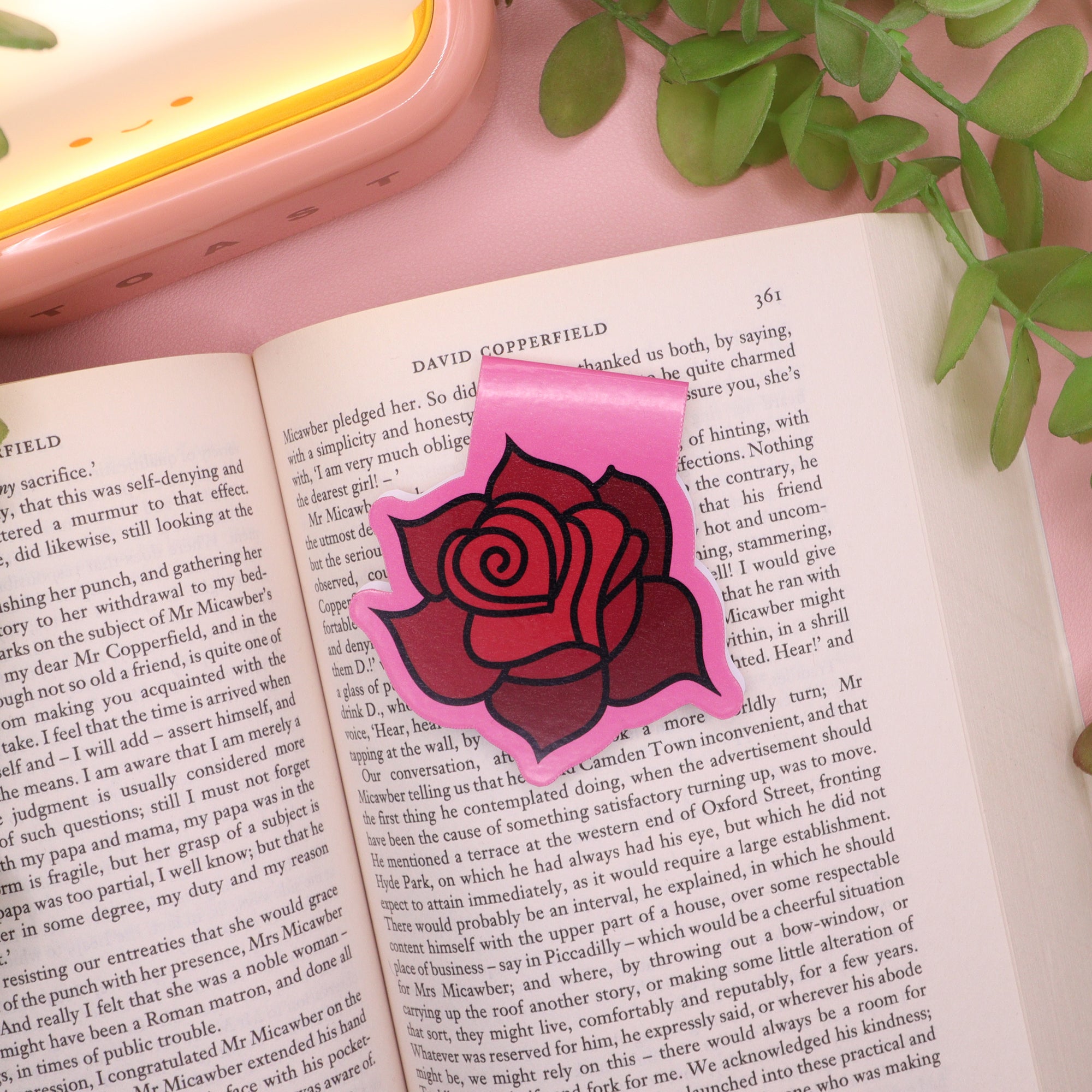 Dark Romance Red Rose Magnetic Bookmark