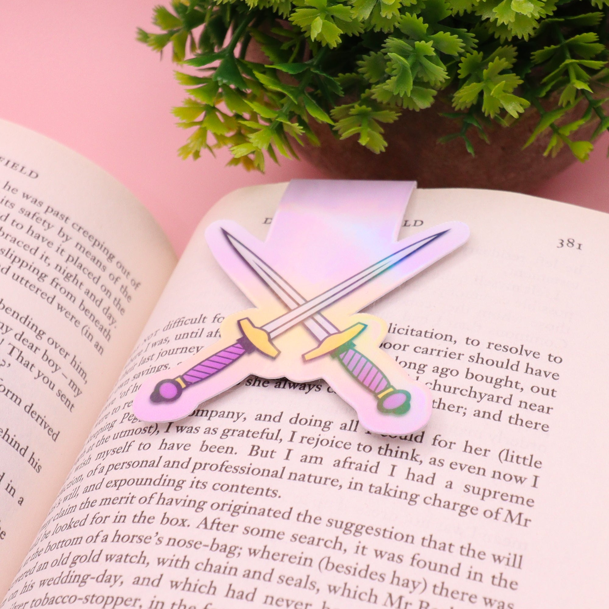 Fantasy Swords Holographic Magnetic Bookmark