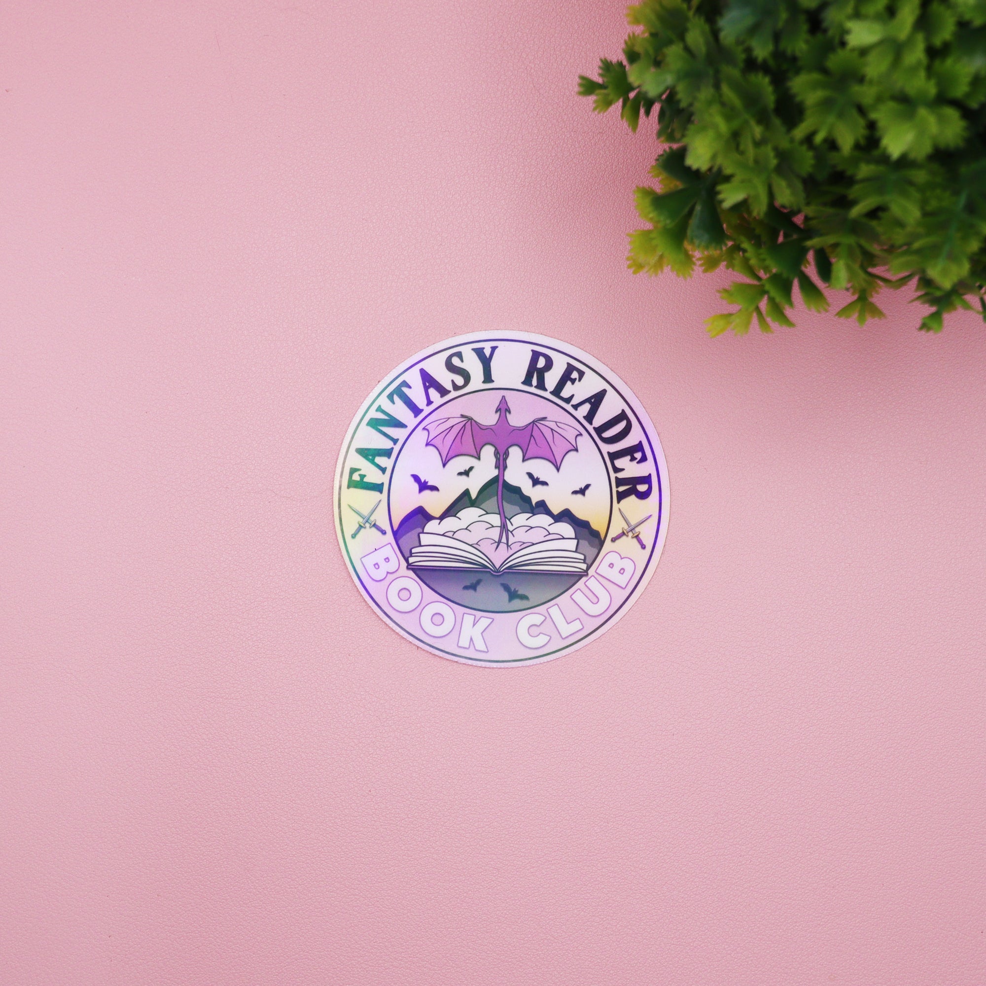 Fantasy Reader Book Club Holographic Stickers