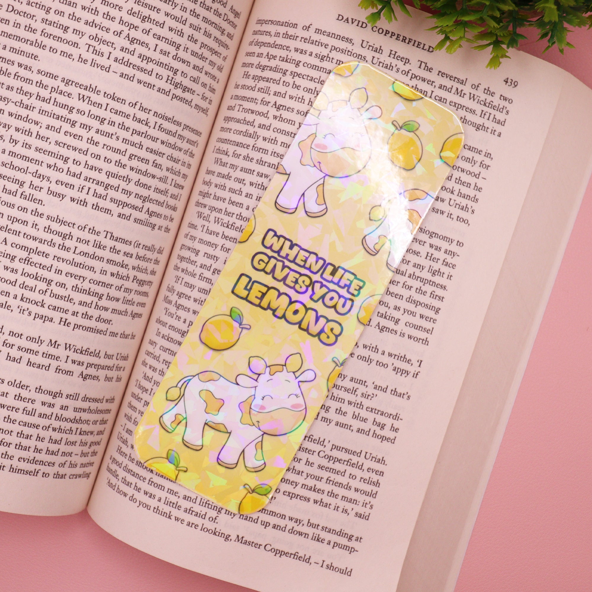 Fruity Cows Glitter Bookmarks