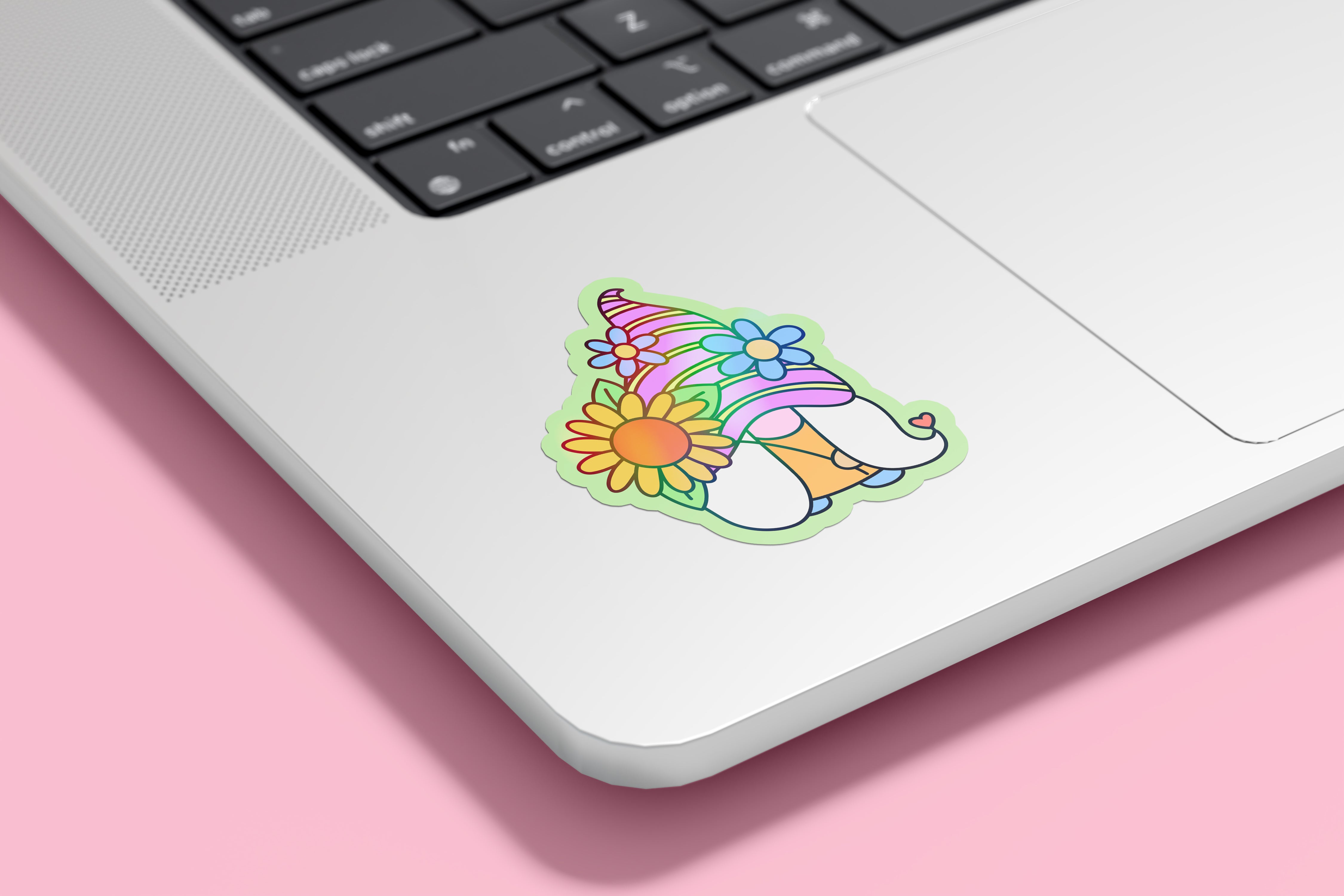 Spring Gnome Holographic Stickers