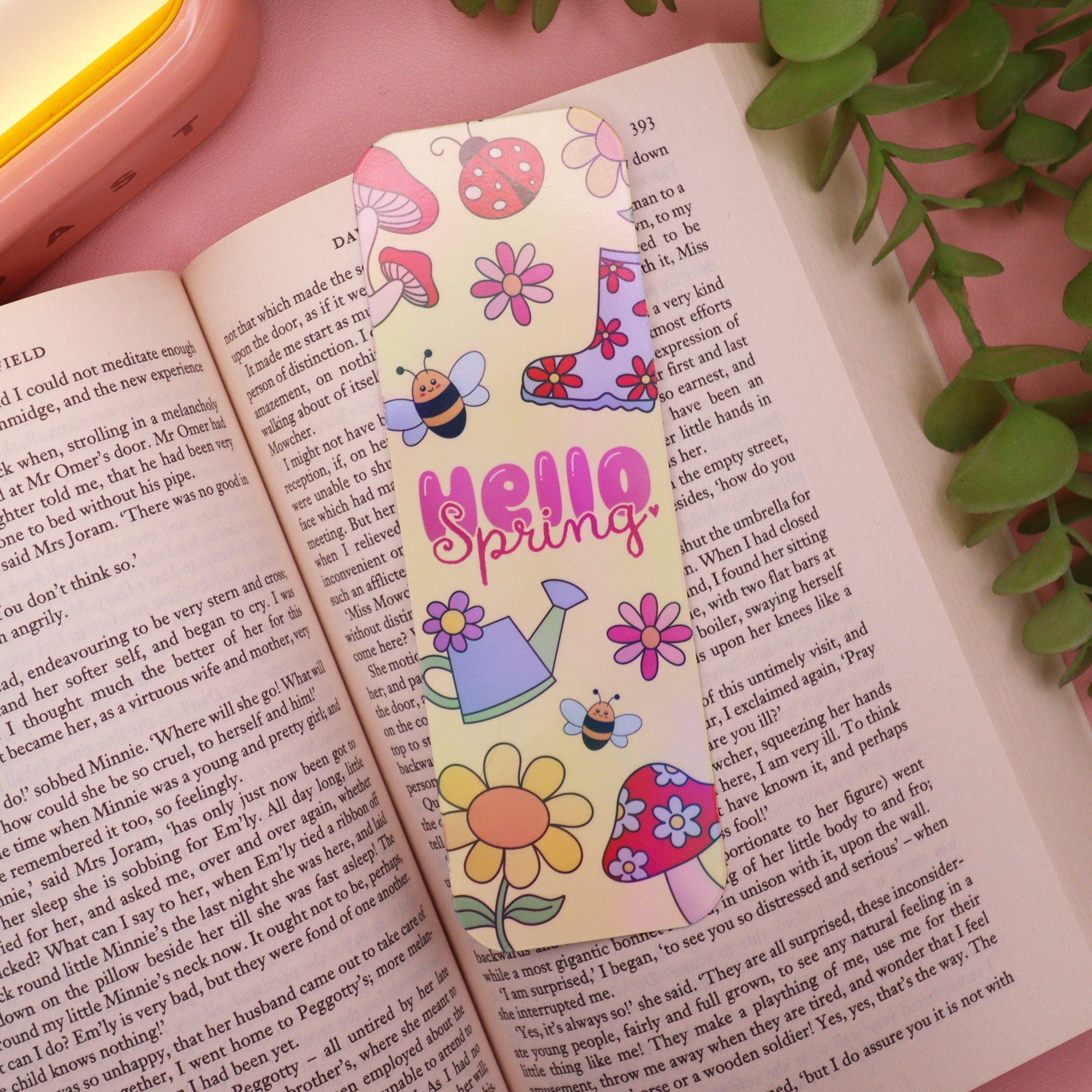 Hello Spring Holographic Bookmarks