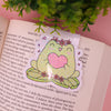 Love Heart Frog Glitter Magnetic Bookmark