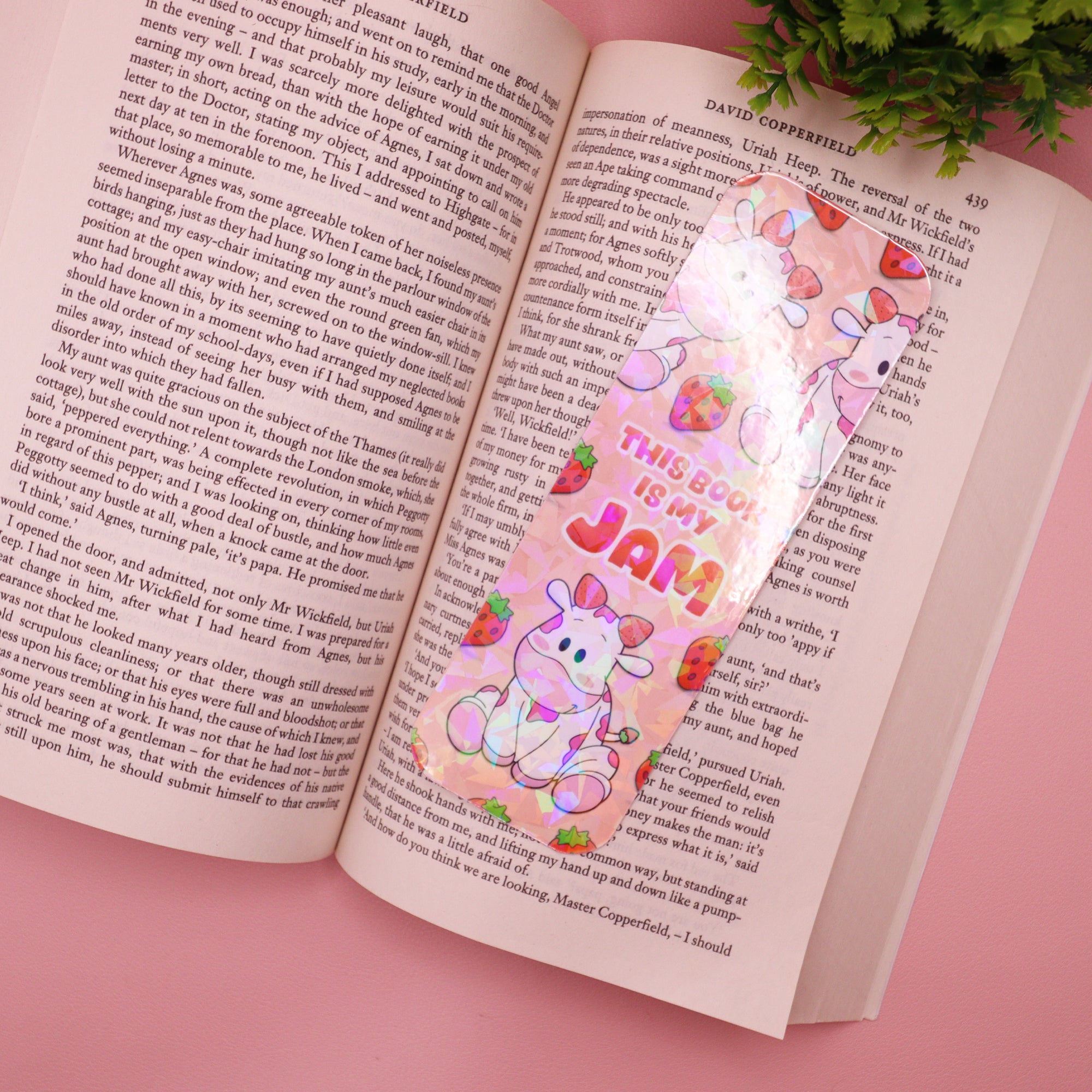 Fruity Cows Glitter Bookmarks