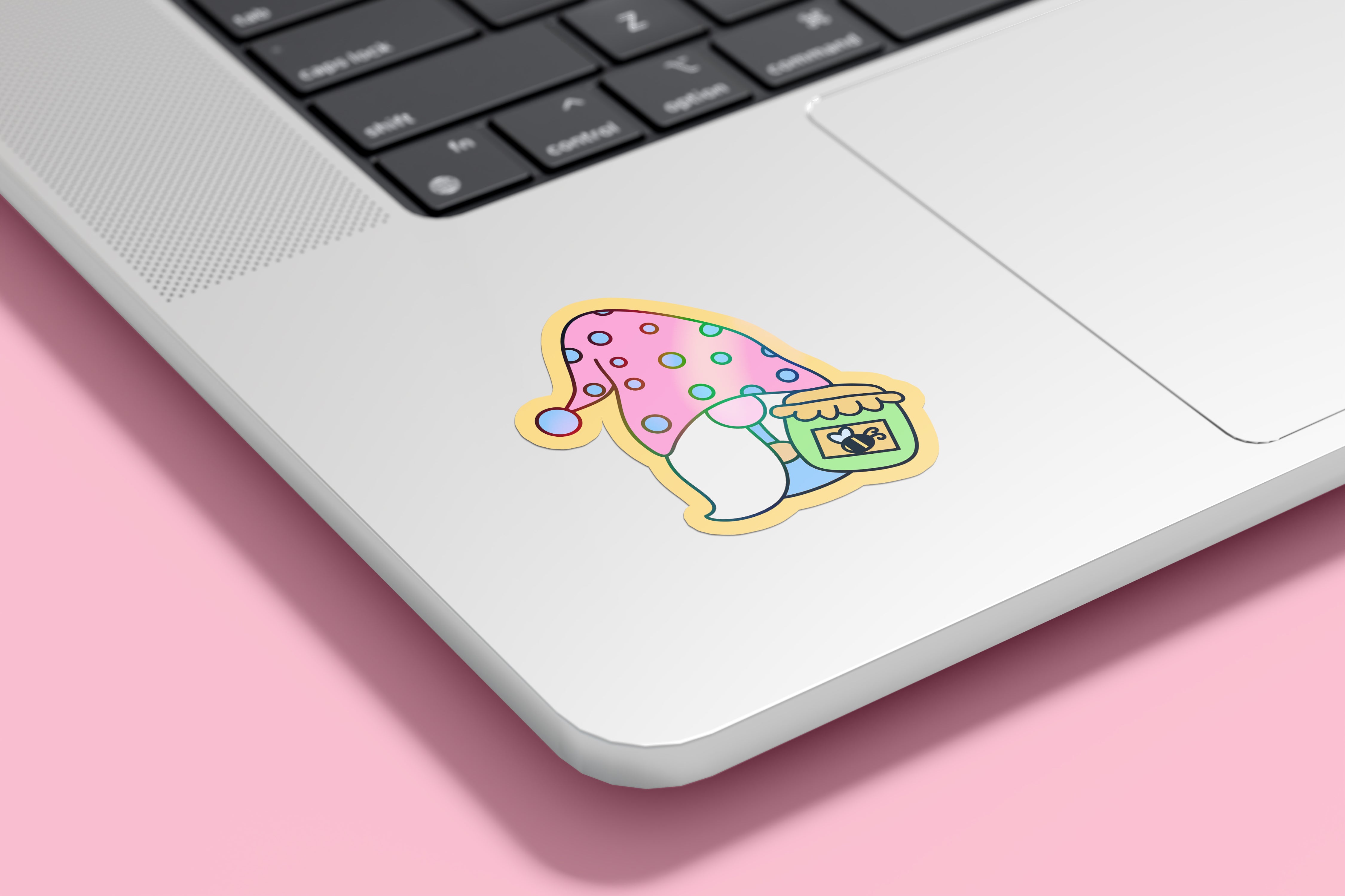 Spring Gnome Holographic Stickers