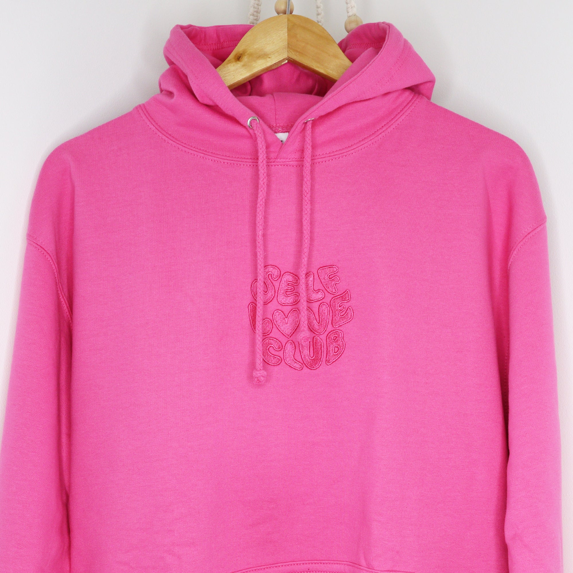 Self Love Club Candyfloss Pink Embroidered Hoodie