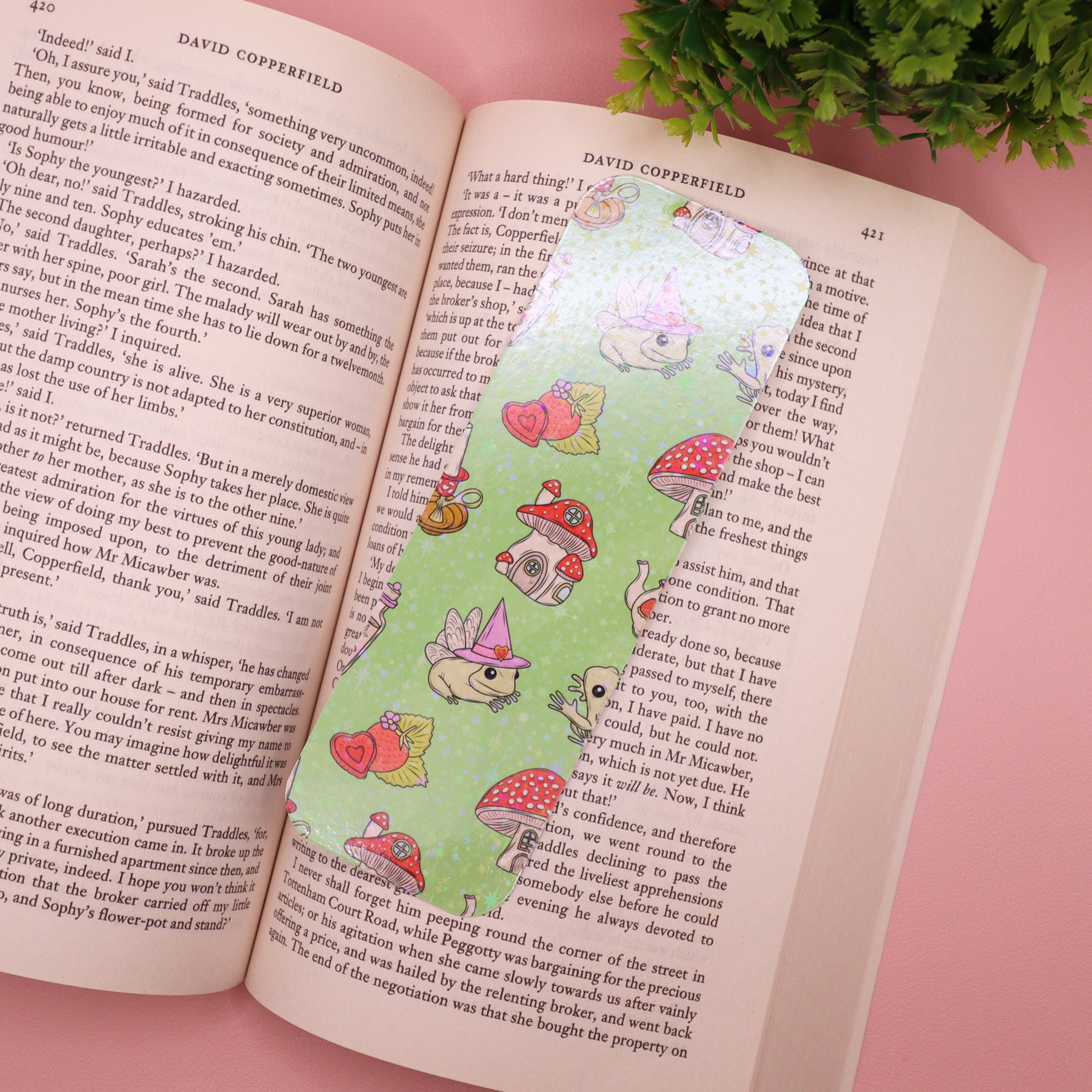 Cottagecore Sparkly Tiled Bookmark