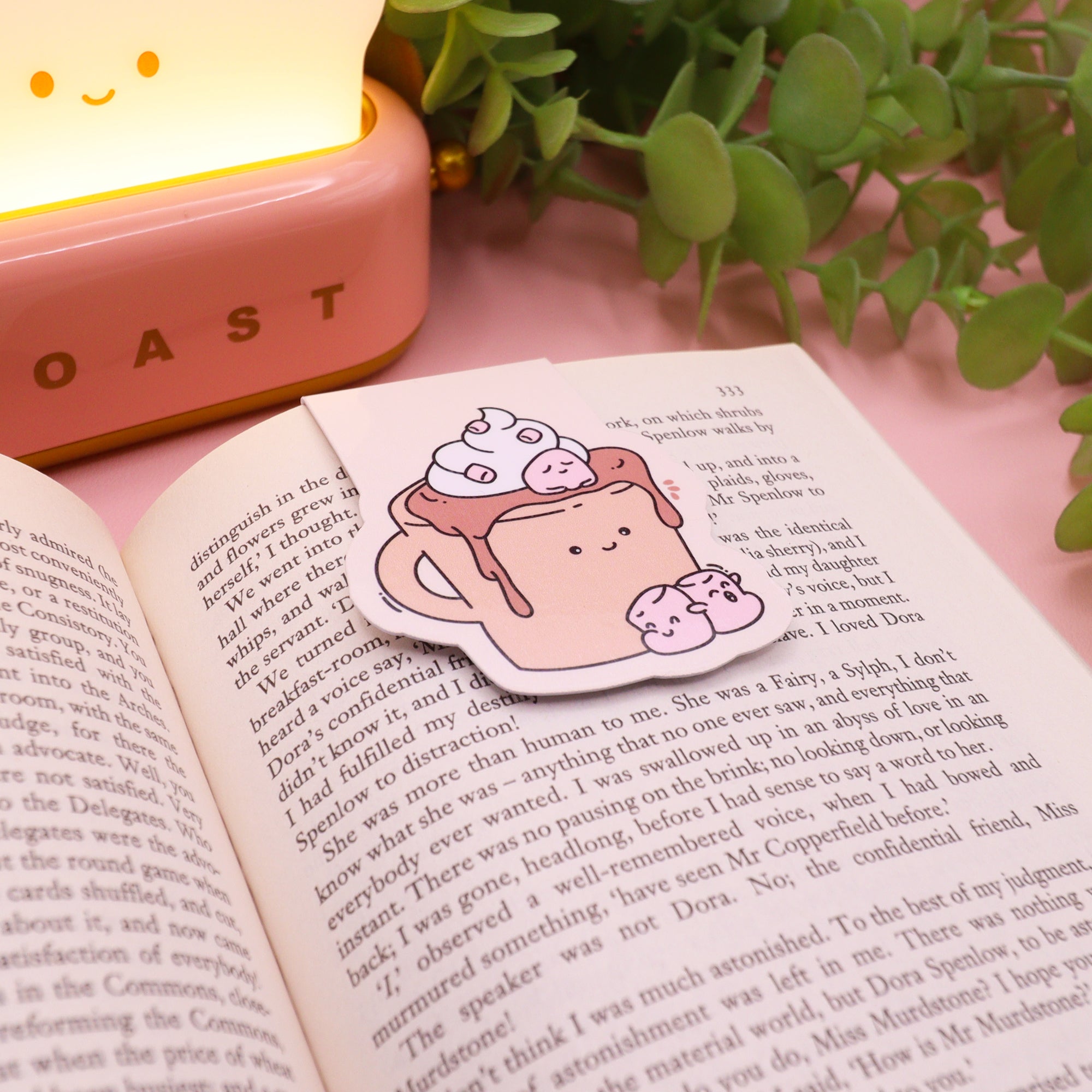 Comfy & Cosy Hot Chocolate Magnetic Bookmark