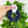Navy Bee Pattern Scrunchie