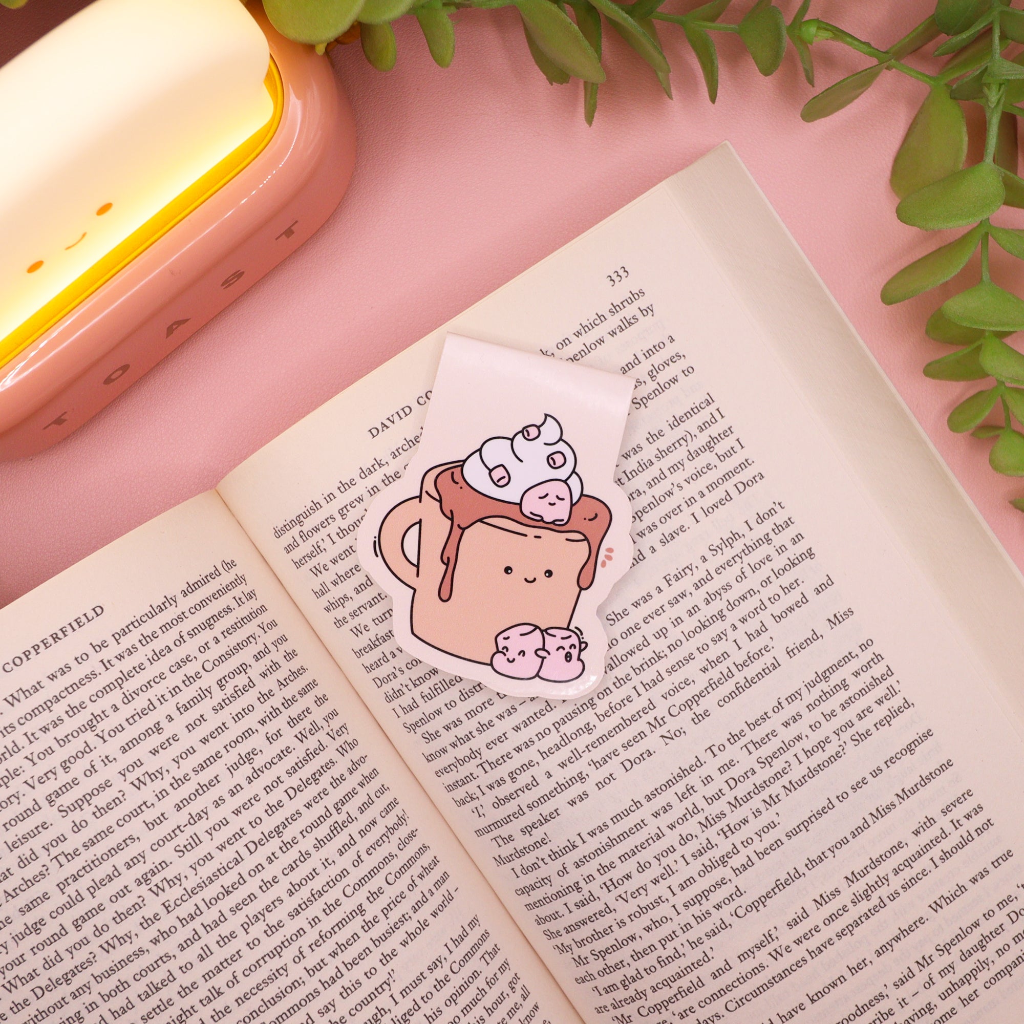 Comfy & Cosy Hot Chocolate Magnetic Bookmark
