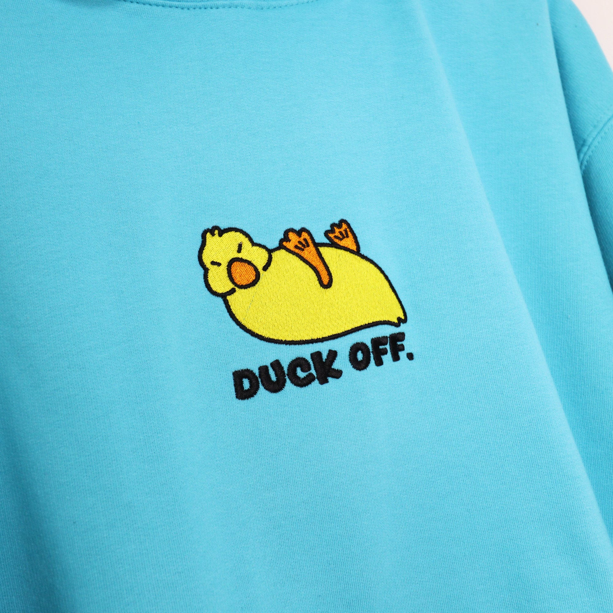 Duck Off Unisex Embroidered Hoodie