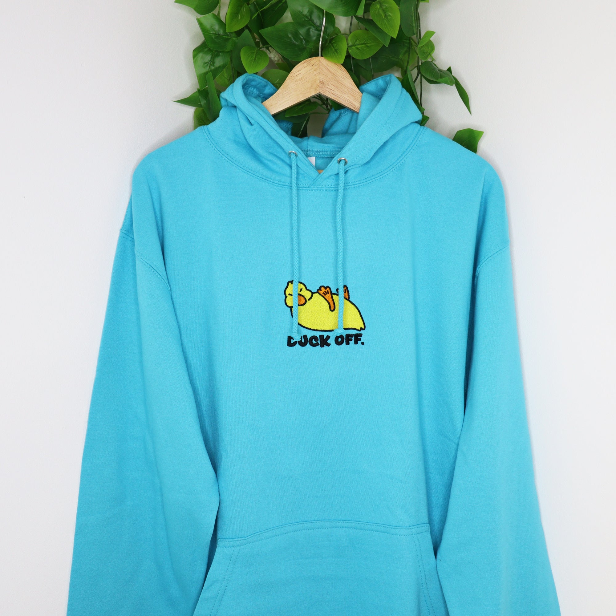 Duck Off Unisex Embroidered Hoodie