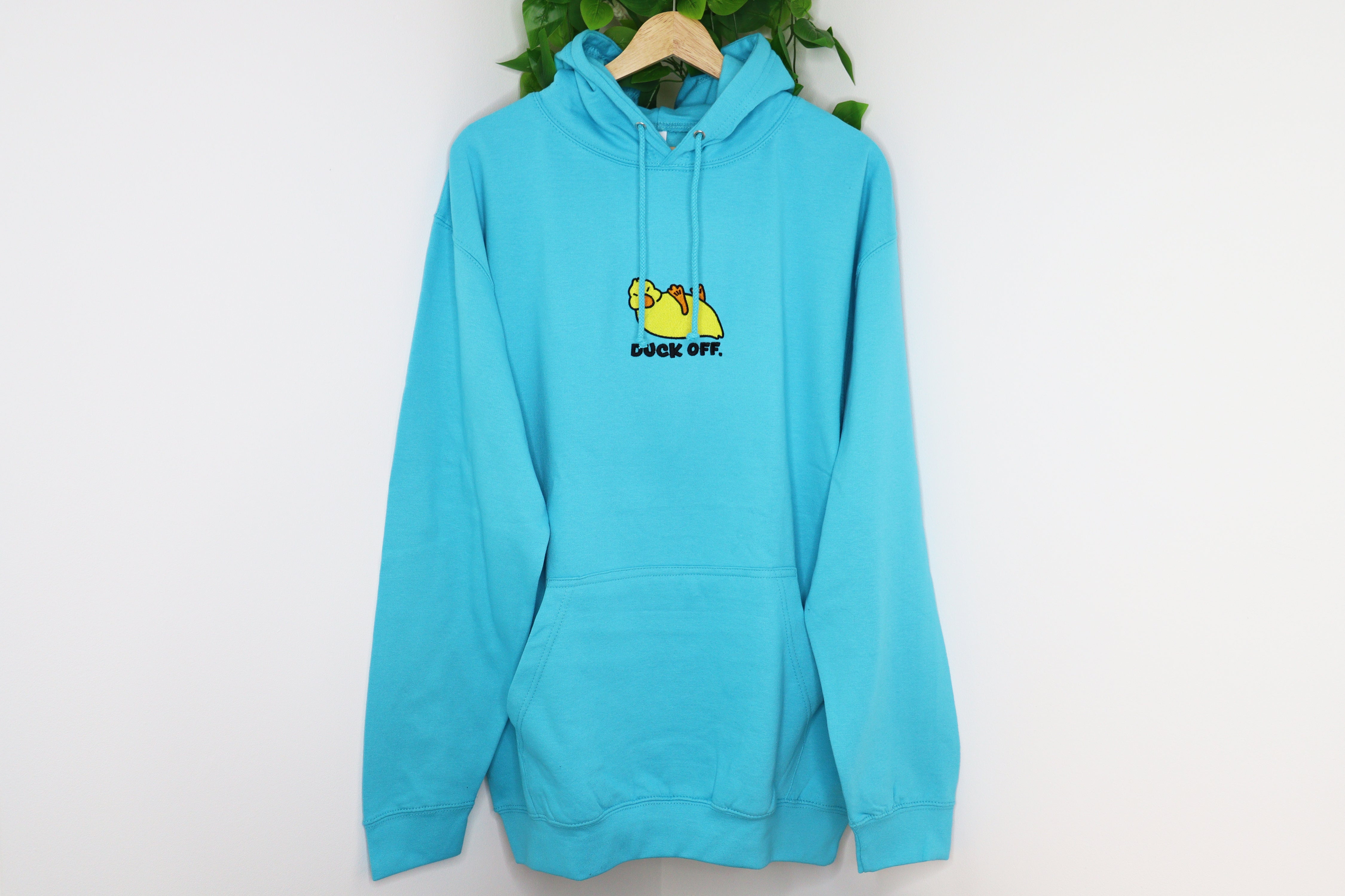 Duck Off Unisex Embroidered Hoodie