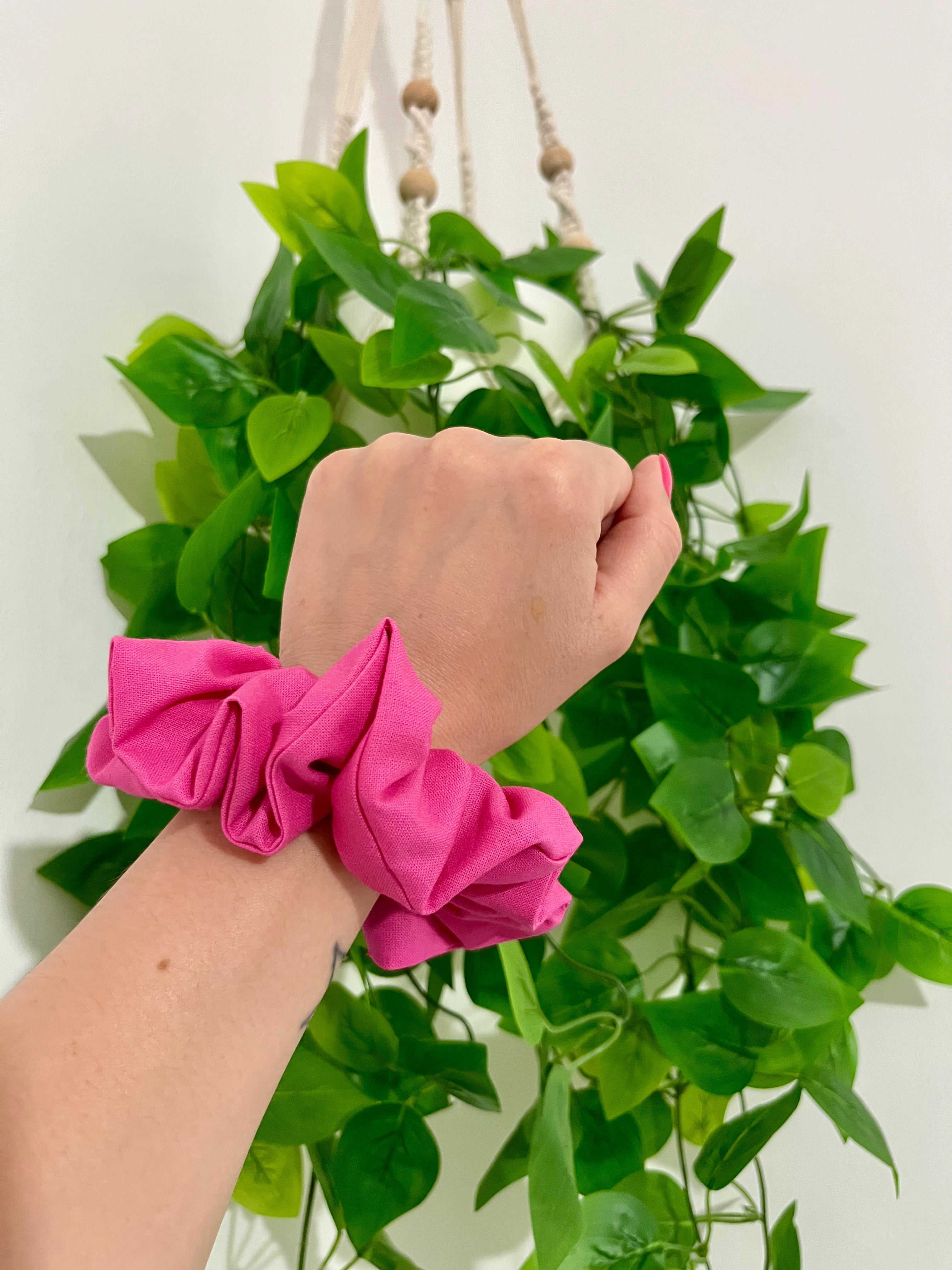 Hello Spring Pink Scrunchie