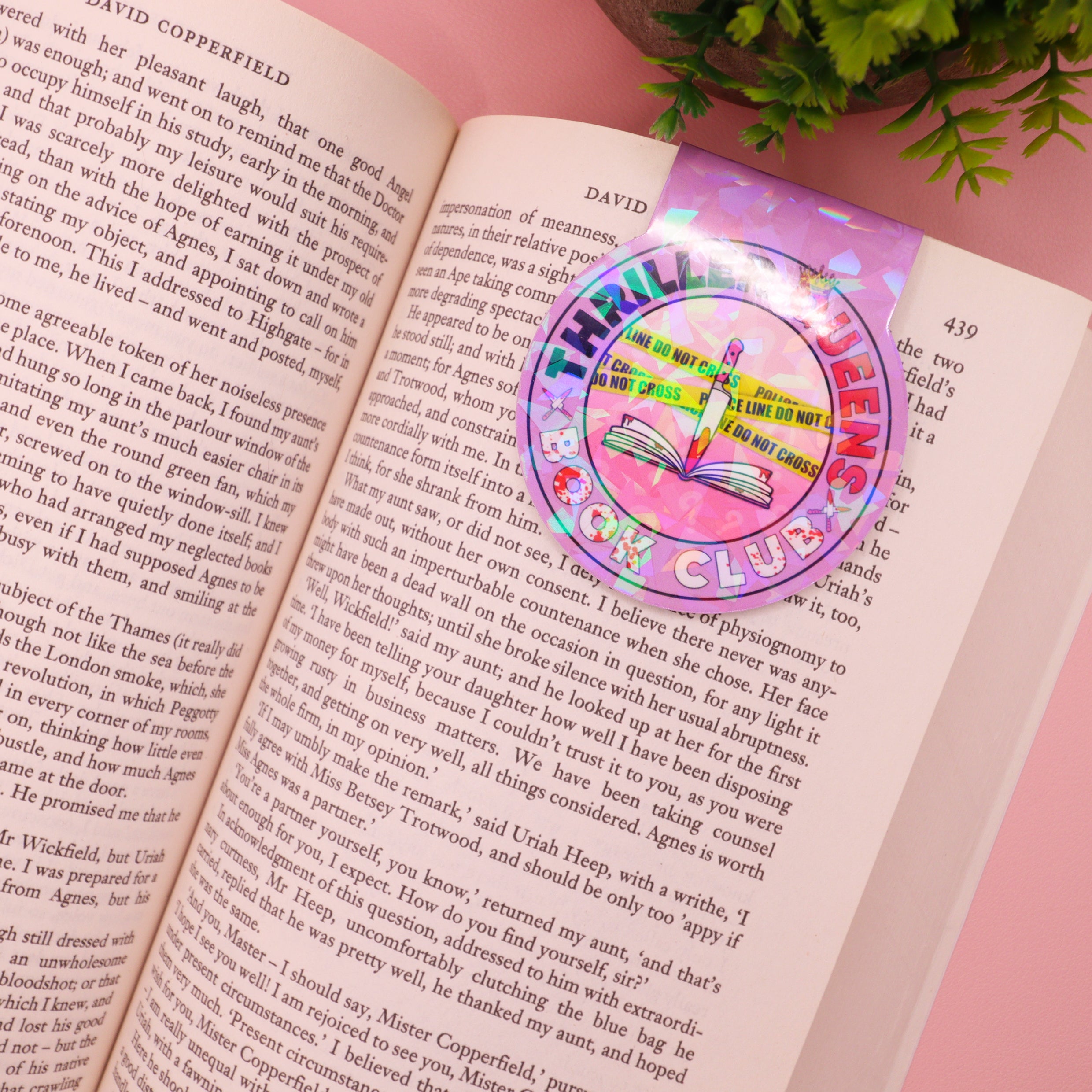 Thriller Queens Book Club Sparkly Magnetic Bookmark