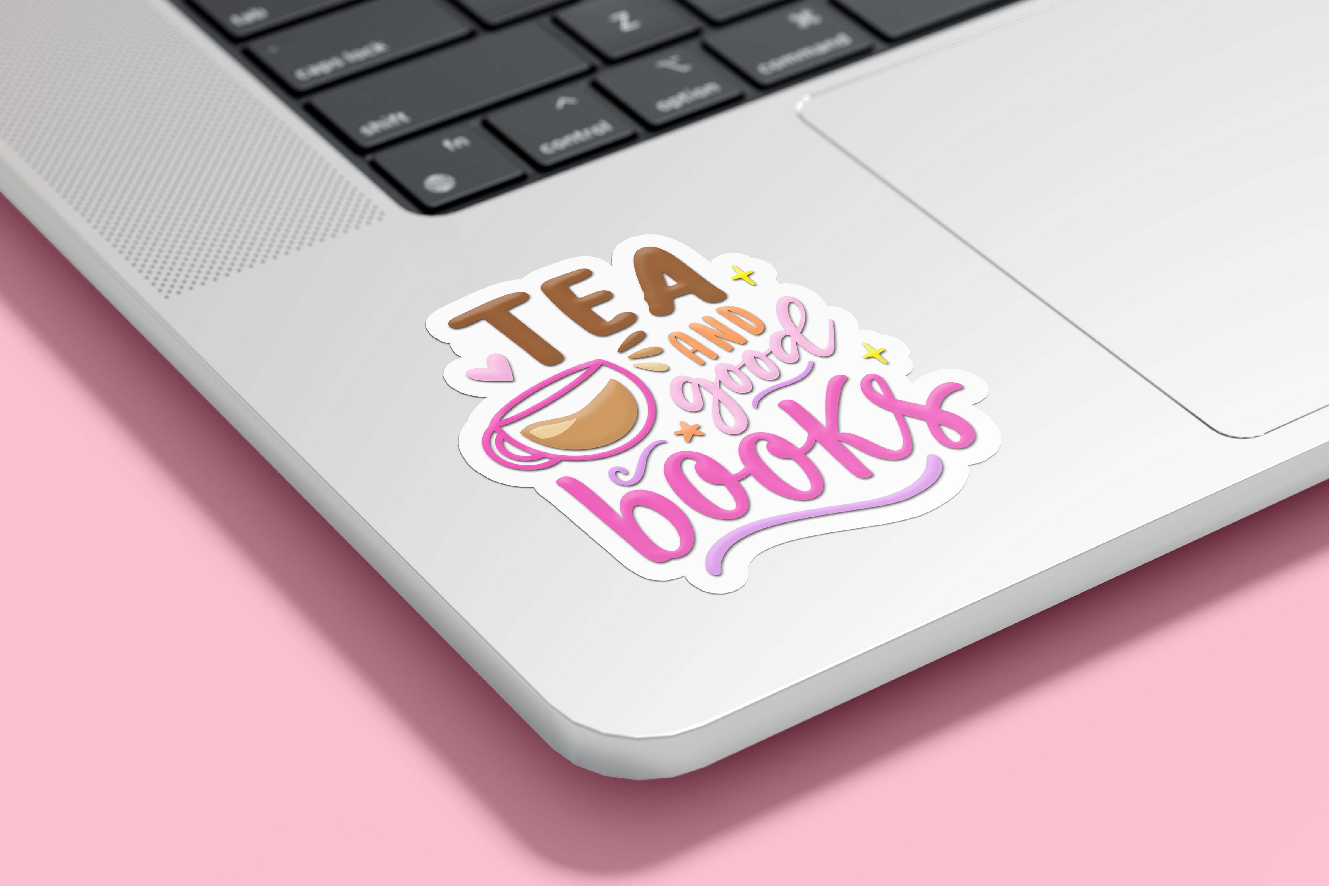 Tea & Good Books Sticker