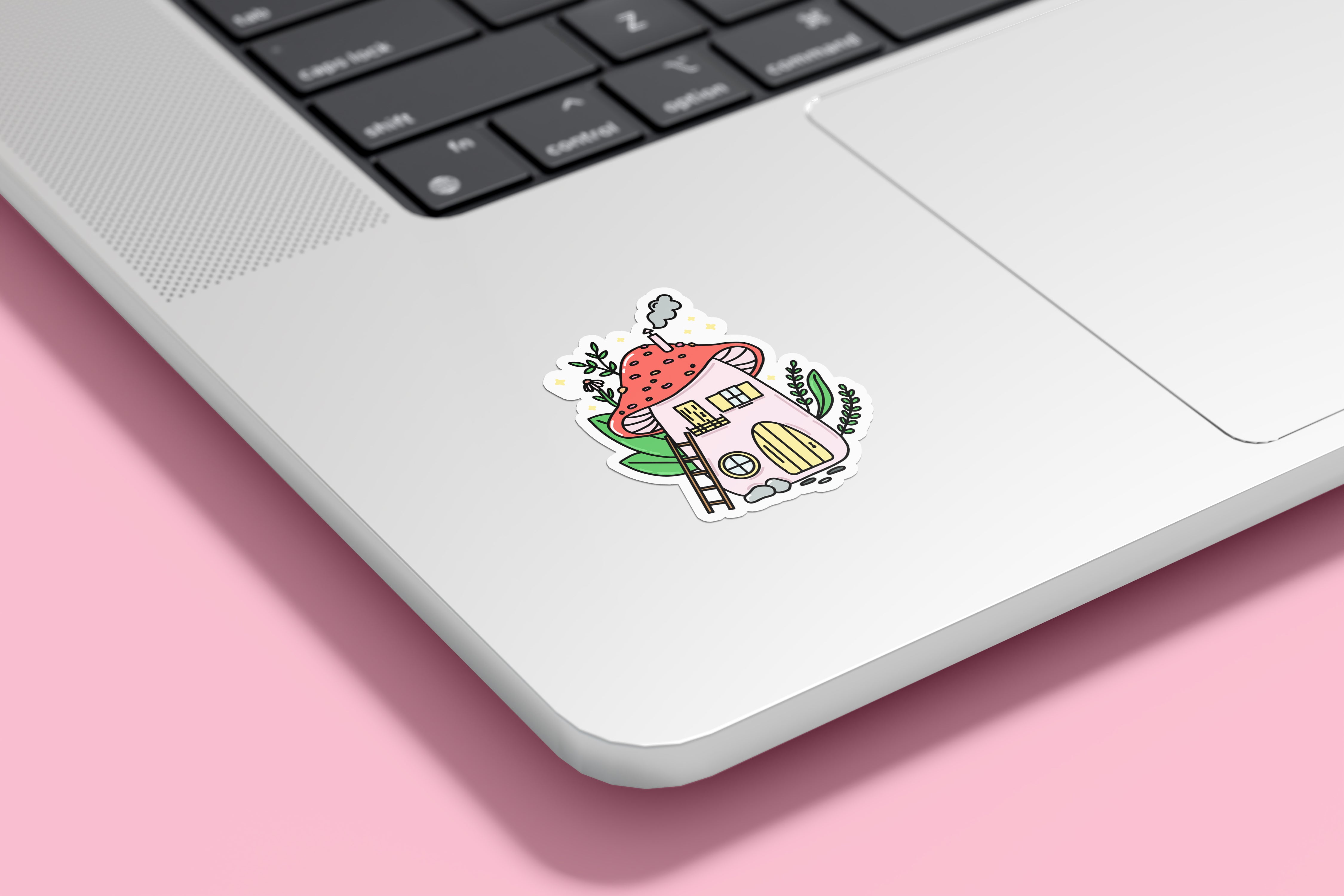 Cotteagecore Mushroom House Sticker