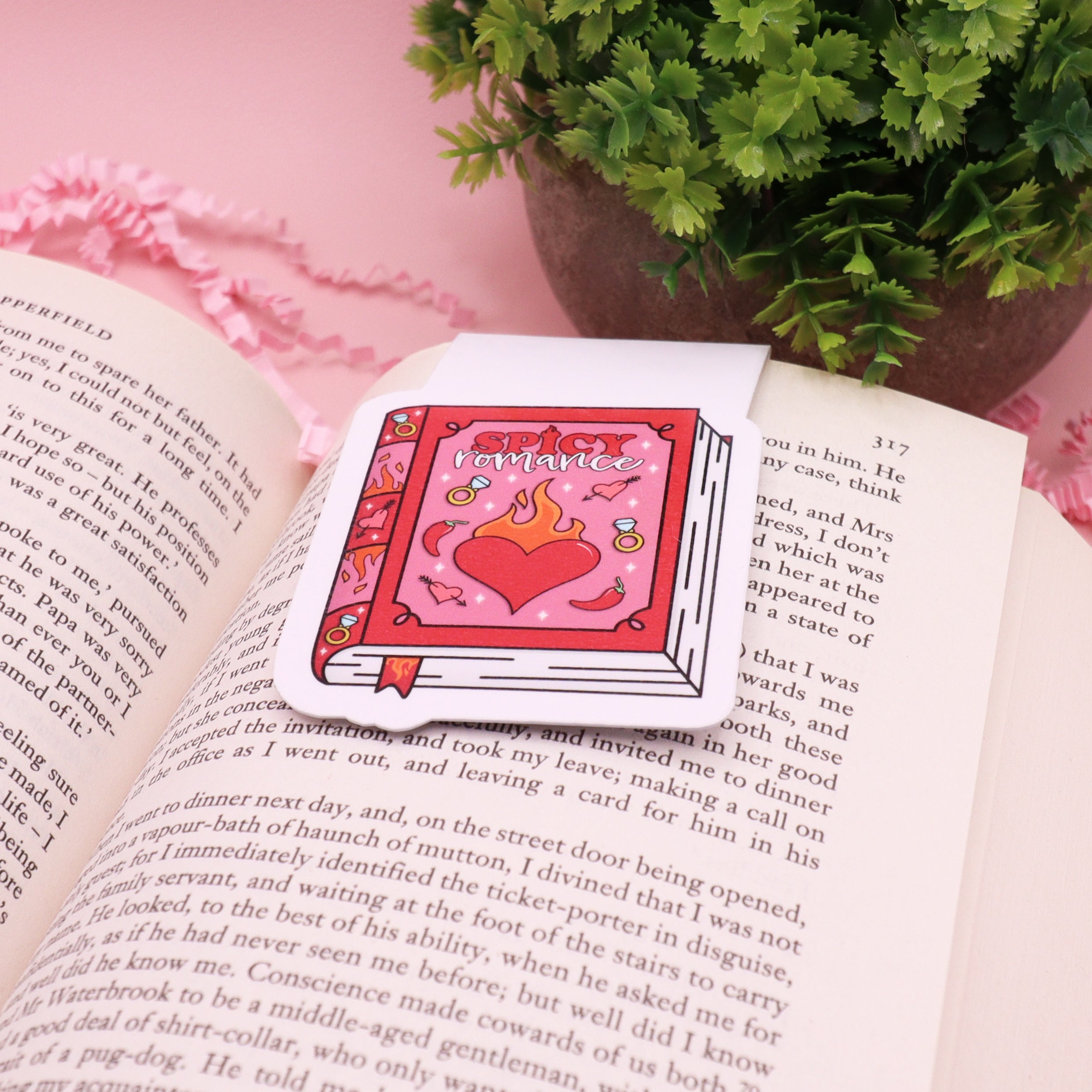 Spicy Romance Book Magnetic Bookmark
