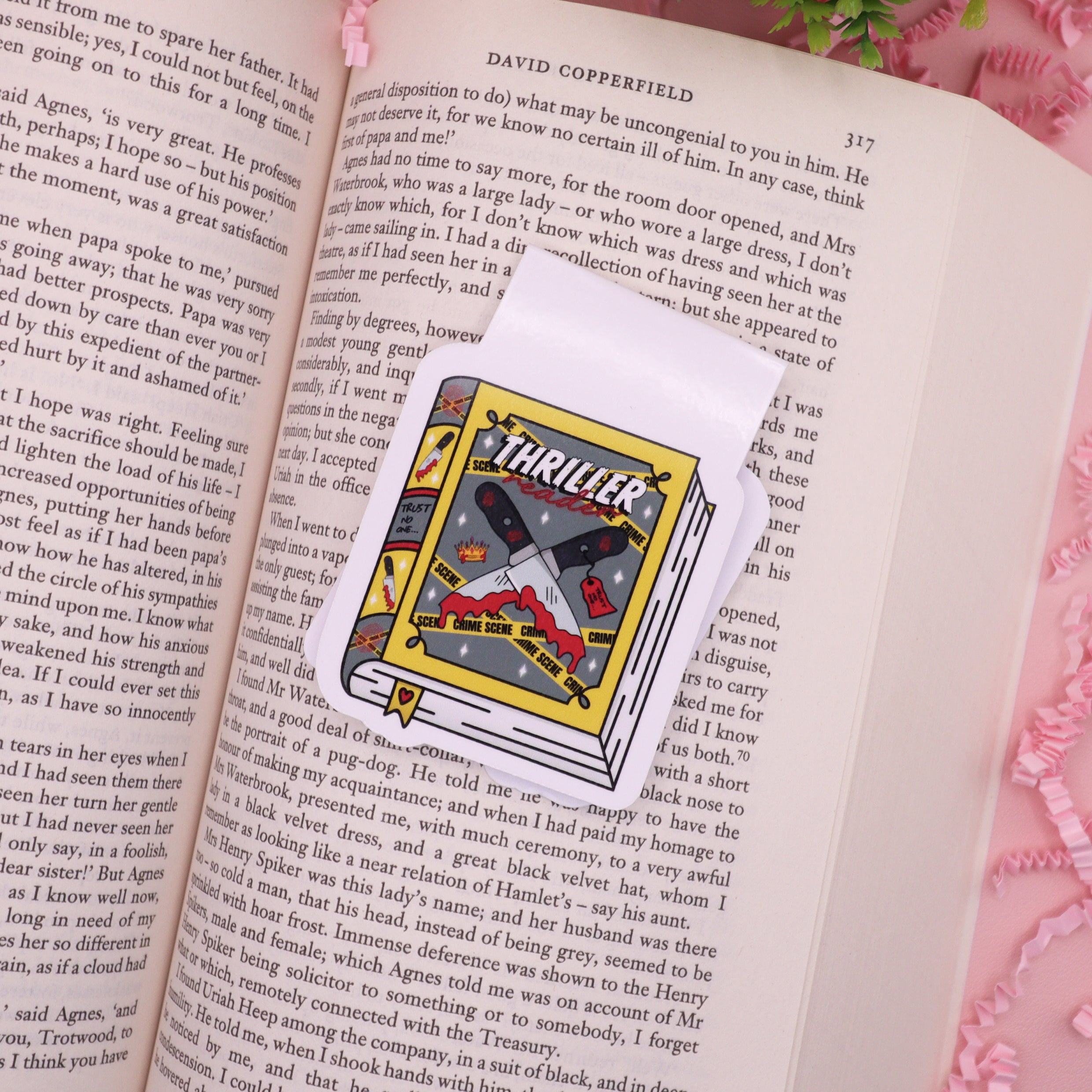 Thriller Reader Book Magnetic Bookmark