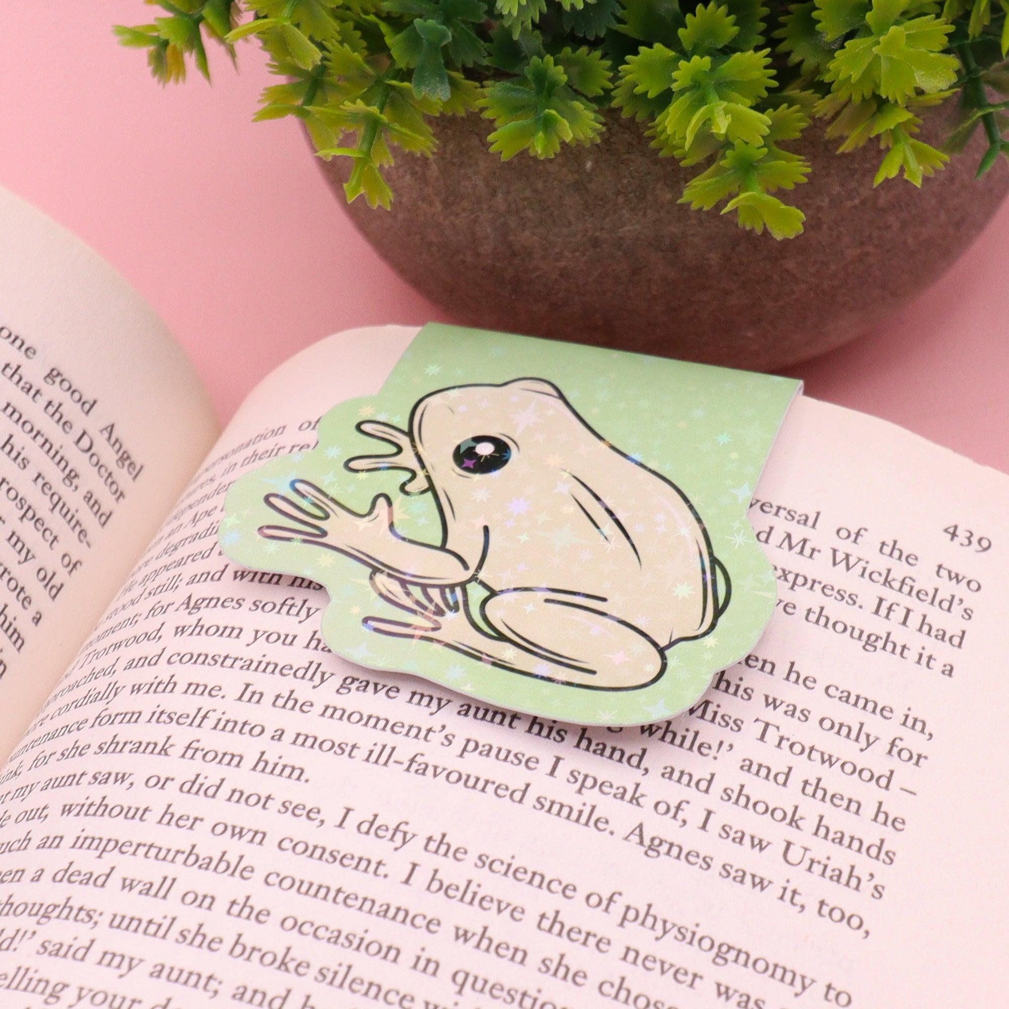 Sparkly Spencer The Frog Magnetic Bookmark