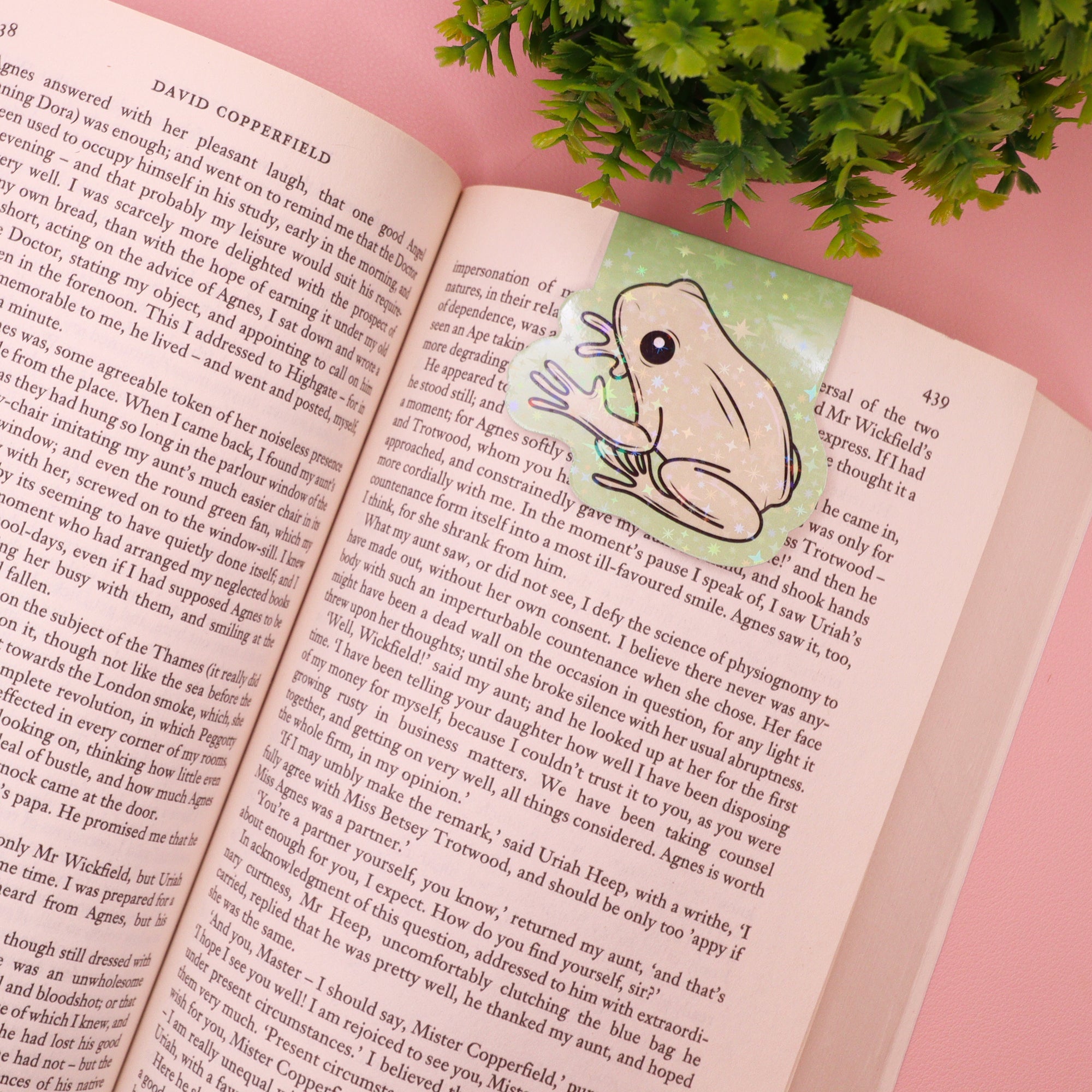 Sparkly Spencer The Frog Magnetic Bookmark