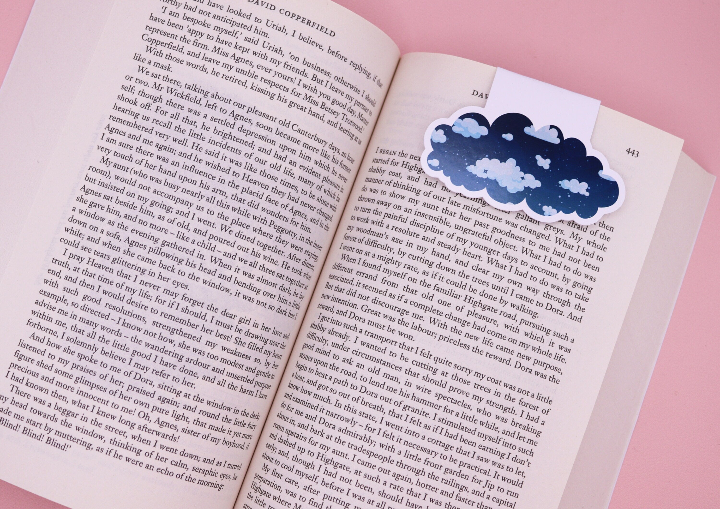 Dreamy Starry Night Cloud Magnetic Bookmark