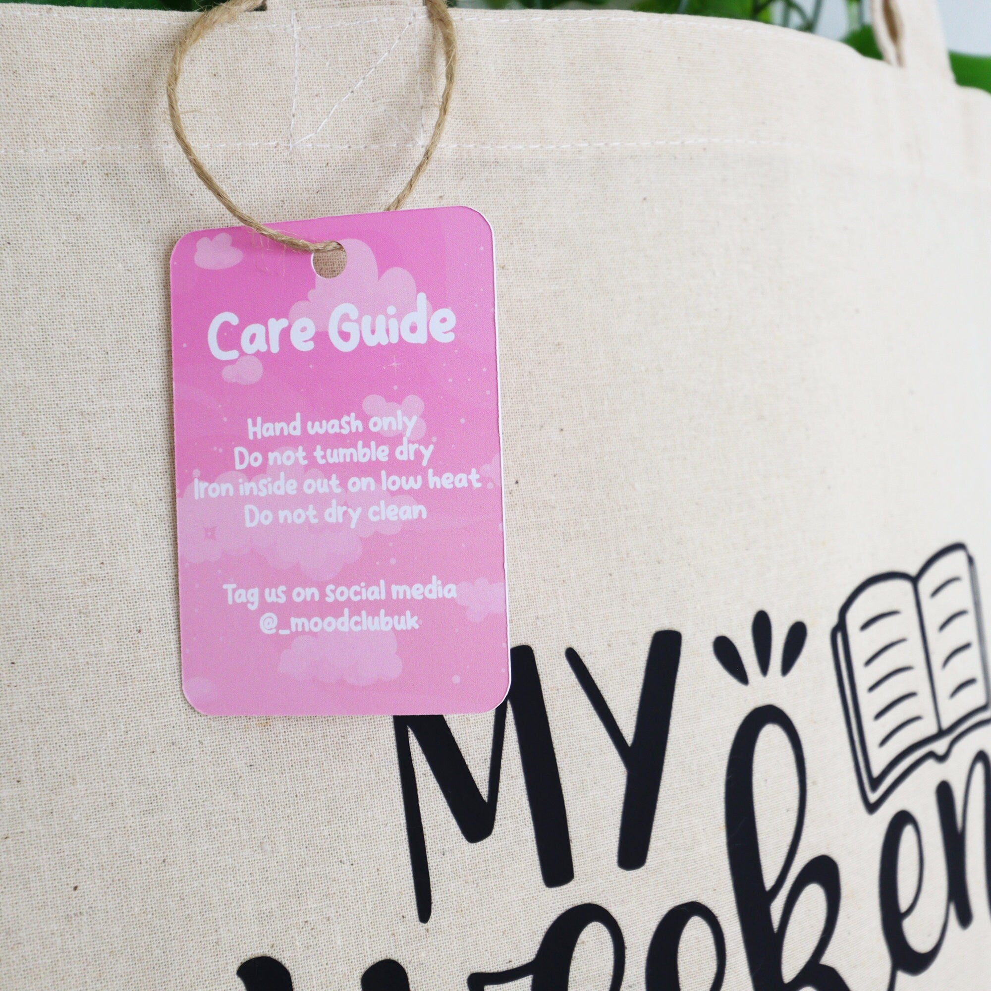 Books Are My Happy Place 100% Cotton Tote Bag