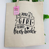 I'm Just a Girl Who Loves Books 100% Cotton Tote Bag