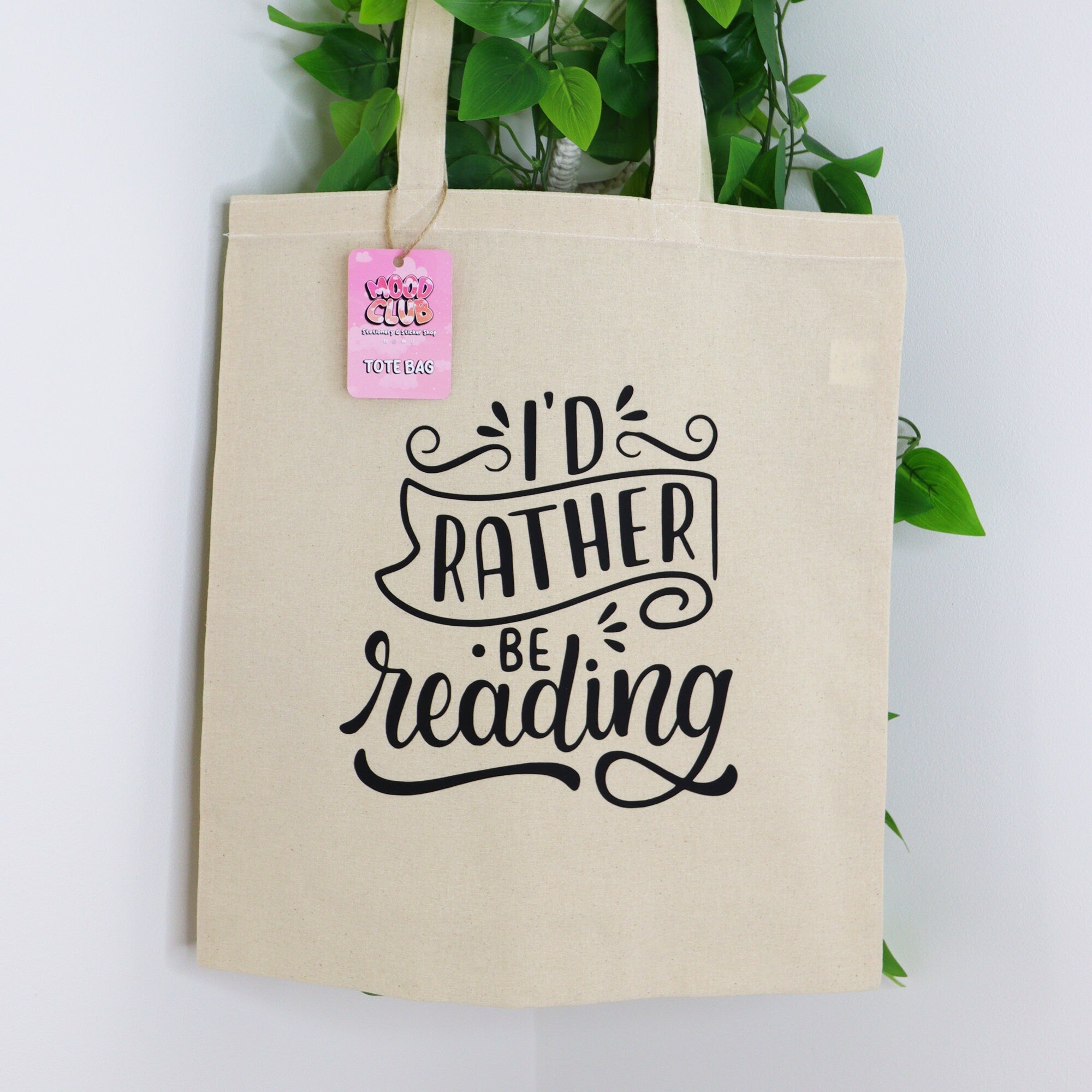 I'd Rather Be Reading 100% Cotton Tote Bag