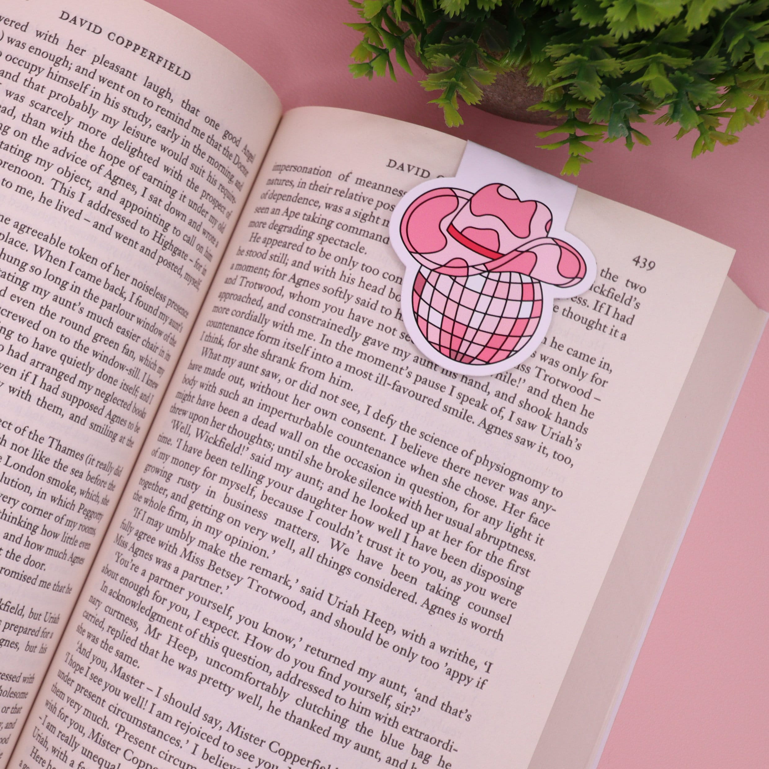 Cowboy Hat Disco Ball Magnetic Bookmark